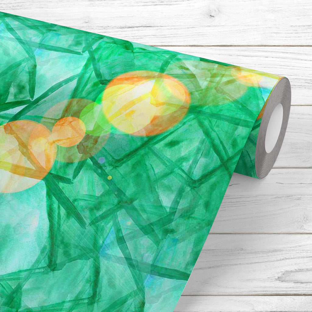 Abstract Watercolor Green Bokeh Wallpaper Roll - Wallpapers Peel & Stick - ArtzFolio.com