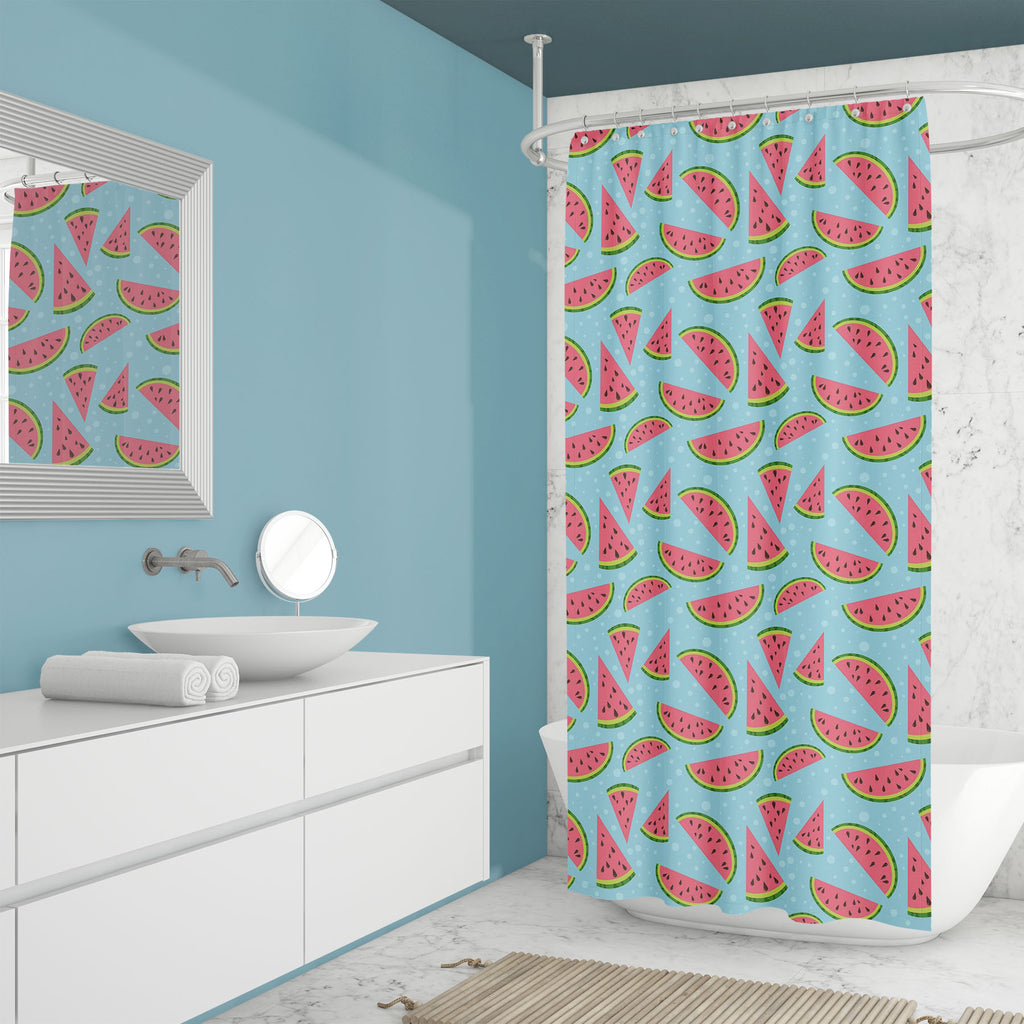 Colorful Watermelon D1 Washable Waterproof Shower Curtain-Shower Curtains-CUR_SH_EL-IC 5007861 IC 5007861, Abstract Expressionism, Abstracts, Ancient, Animated Cartoons, Art and Paintings, Caricature, Cartoons, Cuisine, Digital, Digital Art, Drawing, Food, Food and Beverage, Food and Drink, Fruit and Vegetable, Fruits, Graphic, Historical, Illustrations, Medieval, Nature, Patterns, Retro, Scenic, Semi Abstract, Signs, Signs and Symbols, Vintage, colorful, watermelon, d1, washable, waterproof, shower, curtai