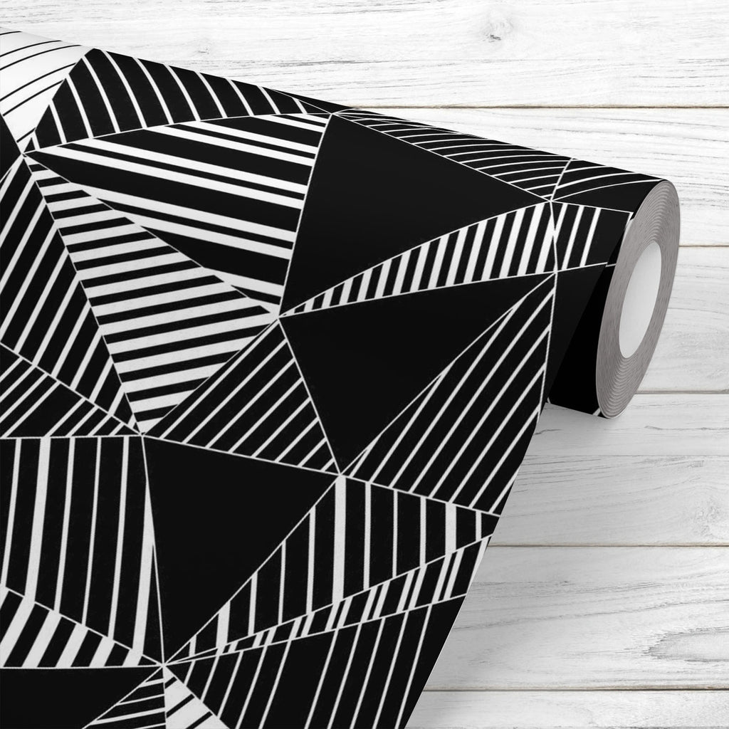 Black And White Triangles Wallpaper Roll-Wallpapers Peel & Stick-WAL_PA-IC 5007867 IC 5007867, Abstract Expressionism, Abstracts, Art and Paintings, Black, Black and White, Decorative, Diamond, Digital, Digital Art, Geometric, Geometric Abstraction, Graphic, Illustrations, Modern Art, Patterns, Semi Abstract, Signs, Signs and Symbols, Stripes, Triangles, White, and, wallpaper, roll, pattern, geometry, abstract, art, artistic, backdrop, background, contrast, creative, decor, decoration, design, element, endl