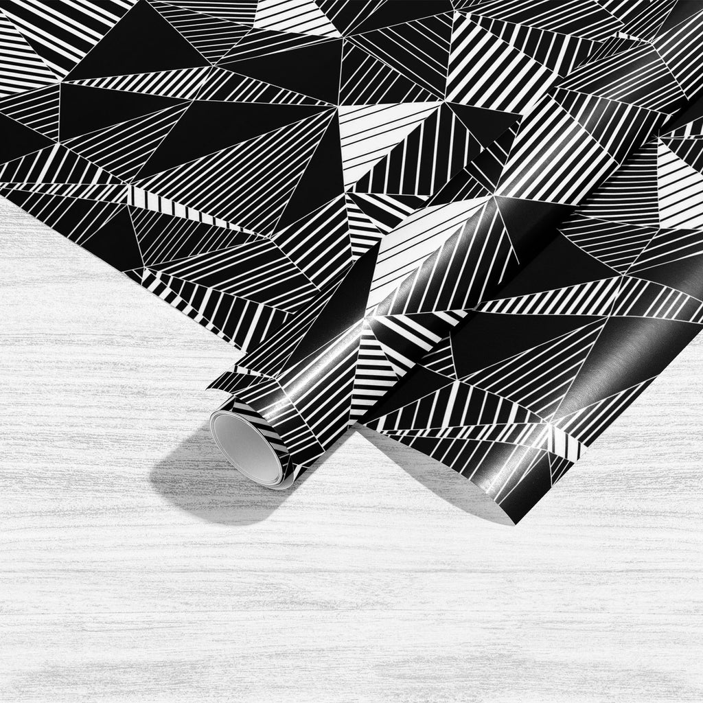 Black And White Triangles Art & Craft Gift Wrapping Paper-Wrapping Papers-WRP_PP-IC 5007867 IC 5007867, Abstract Expressionism, Abstracts, Art and Paintings, Black, Black and White, Decorative, Diamond, Digital, Digital Art, Geometric, Geometric Abstraction, Graphic, Illustrations, Modern Art, Patterns, Semi Abstract, Signs, Signs and Symbols, Stripes, Triangles, White, and, art, craft, gift, wrapping, paper, pattern, geometry, abstract, artistic, backdrop, background, contrast, creative, decor, decoration,