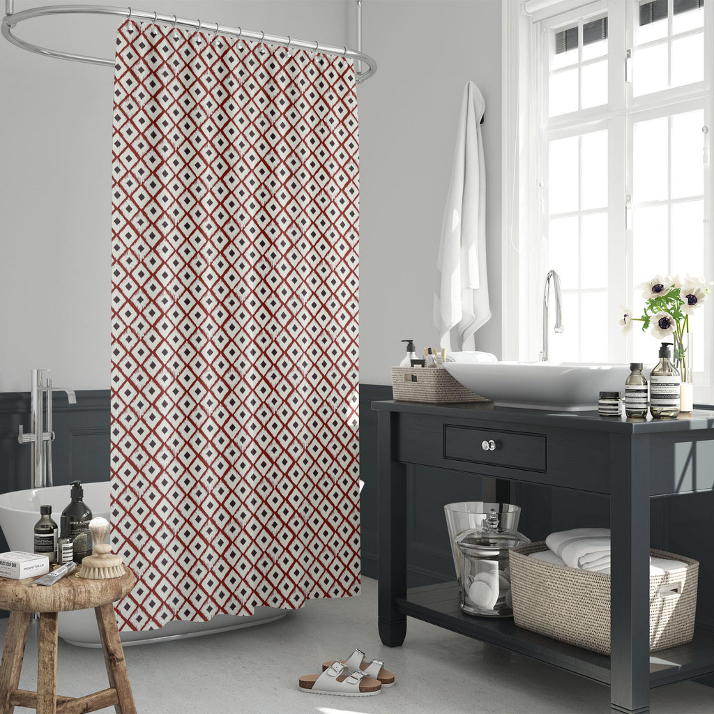 Abstract Ethnic Art Washable Waterproof Shower Curtain - Shower Curtains - ArtzFolio.com