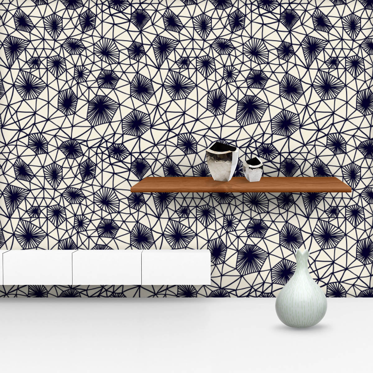 Hand Drawn Abstract Art Wallpaper Roll – ArtzFolio.com