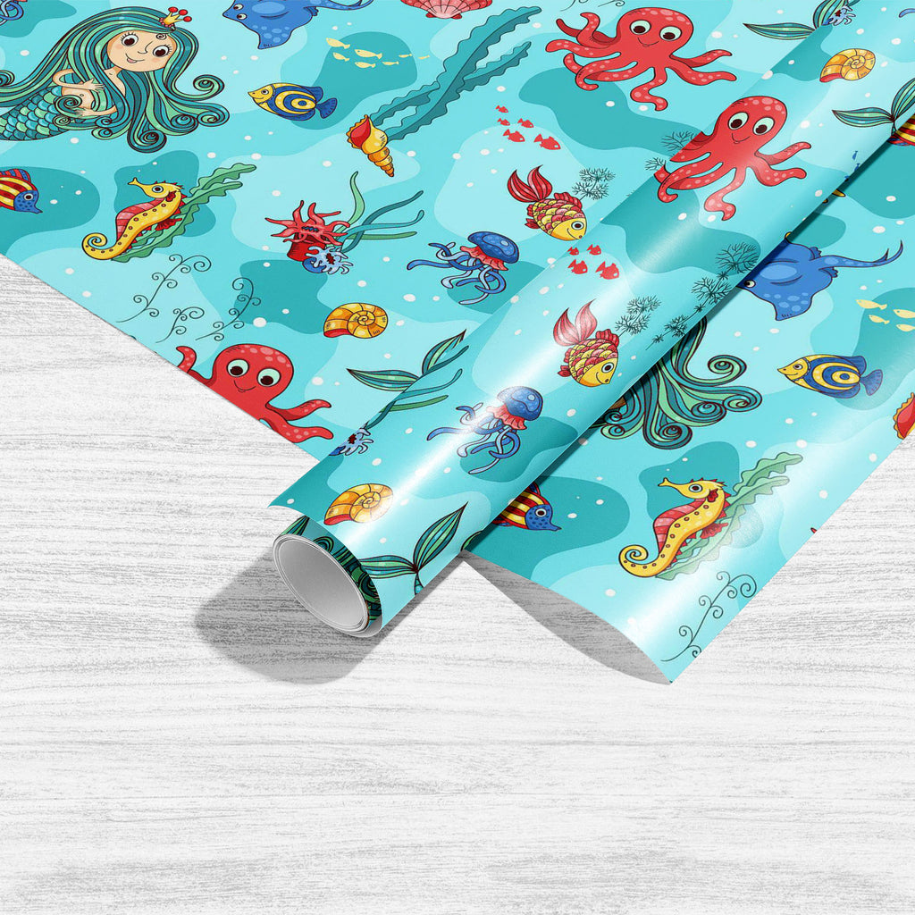 Mermaid Princess Art & Craft Gift Wrapping Paper-Wrapping Papers-WRP_PP-IC 5007892 IC 5007892, Animals, Animated Cartoons, Art and Paintings, Caricature, Cartoons, Illustrations, Mermaid, Nature, Paintings, Patterns, Scenic, Tropical, Wildlife, princess, art, craft, gift, wrapping, paper, aquatic, bright, bubble, cartoon, characters, climate, cockleshell, colored, coral, cute, deep, discovery, diving, fish, fishing, freshwater, girl, goldfish, horse, jellyfish, life, mammal, multi, painting, pattern, saltwa