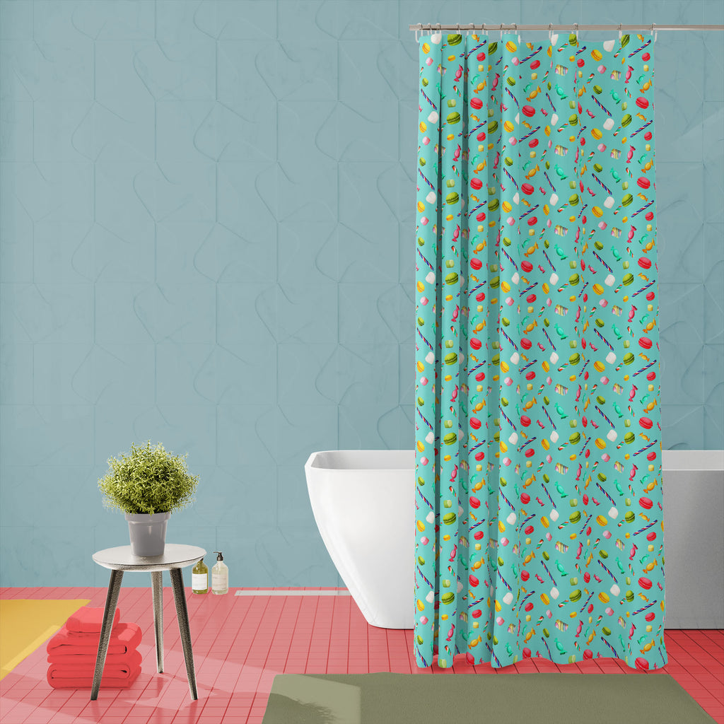 Sweets Candy Macaron And Marshmallow Washable Waterproof Shower Curtain-Shower Curtains-CUR_SH_EL-IC 5007895 IC 5007895, Baby, Books, Children, Cuisine, Decorative, Festivals and Occasions, Festive, Food, Food and Beverage, Food and Drink, Holidays, Illustrations, Kids, Patterns, Pop Art, Signs, Signs and Symbols, sweets, candy, macaron, and, marshmallow, washable, waterproof, shower, curtain, background, cane, child, cover, cute, decor, delicious, design, dessert, fresh, holiday, illustration, light, lolli
