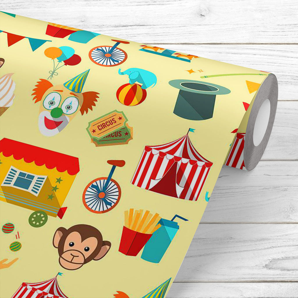 Circus Chapiteau Tent With Clown Wallpaper Roll-Wallpapers Peel & Stick-WAL_PA-IC 5007897 IC 5007897, Ancient, Animals, Bikes, Books, Cuisine, Decorative, Entertainment, Flags, Food, Food and Beverage, Food and Drink, Historical, Illustrations, Medieval, Patterns, Signs, Signs and Symbols, Vintage, circus, chapiteau, tent, with, clown, wallpaper, roll, amusement, animal, background, ball, balloon, bicycle, bike, cannon, caravan, carnival, color, cover, design, elephant, fastfood, focus, funny, hat, icecream