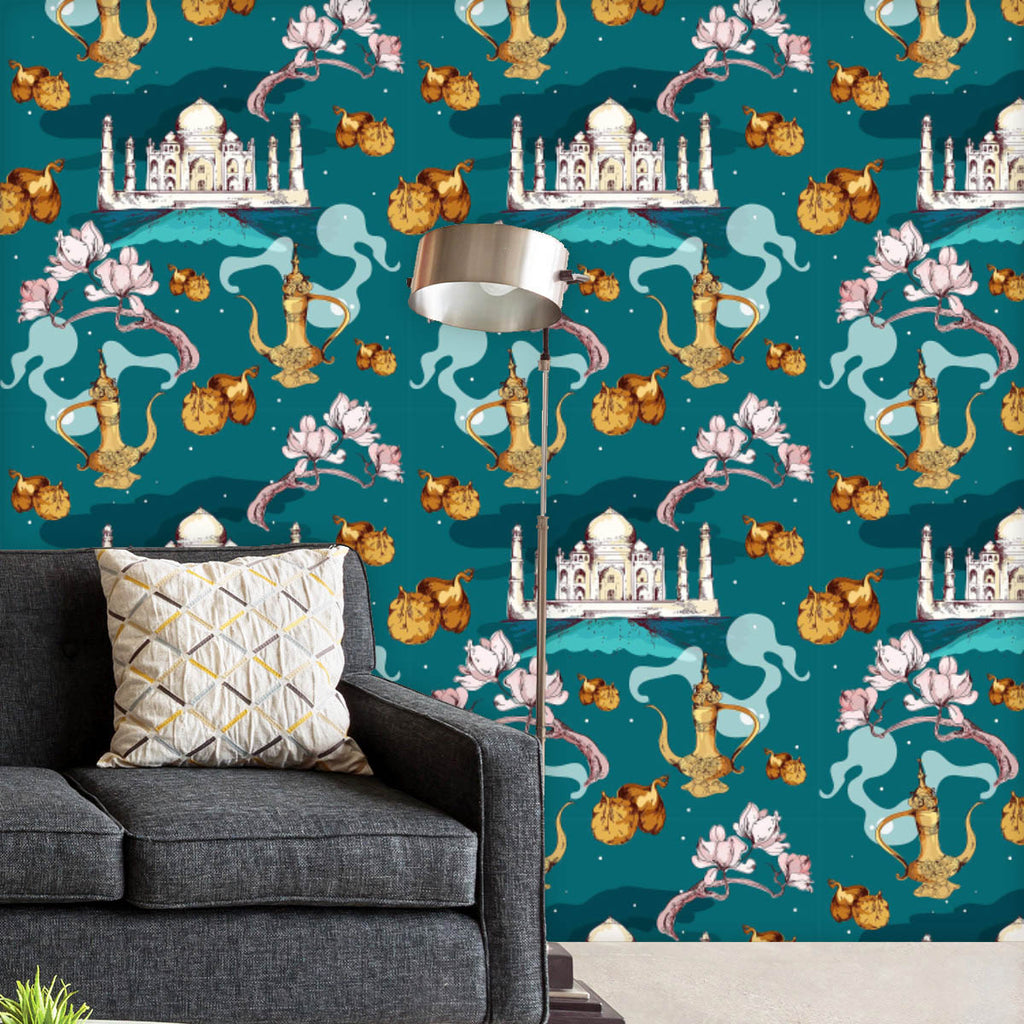 Taj Mahal And Antique Pot Wallpaper Roll-Wallpapers Peel & Stick-WAL_PA-IC 5007900 IC 5007900, Abstract Expressionism, Abstracts, Architecture, Automobiles, Books, Botanical, Cities, City Views, Culture, Decorative, Ethnic, Floral, Flowers, Holidays, Illustrations, Indian, Landmarks, Nature, Patterns, Places, Retro, Semi Abstract, Signs, Signs and Symbols, Traditional, Transportation, Travel, Tribal, Vehicles, World Culture, taj, mahal, and, antique, pot, wallpaper, roll, abstract, background, branch, build