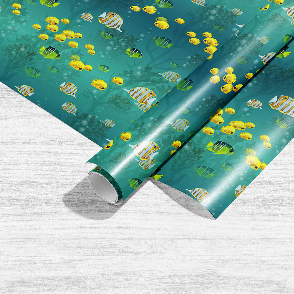 Fishes And Coral Underwater Art & Craft Gift Wrapping Paper-Wrapping Papers-WRP_PP-IC 5007910 IC 5007910, Abstract Expressionism, Abstracts, Automobiles, Books, Decorative, Illustrations, Nature, Patterns, Pets, Scenic, Semi Abstract, Signs, Signs and Symbols, Transportation, Travel, Tropical, Vehicles, fishes, and, coral, underwater, art, craft, gift, wrapping, paper, abstract, aquarium, aquatic, background, blue, bottom, club, color, cover, decoration, deep, design, dive, diving, fabric, fish, illustratio