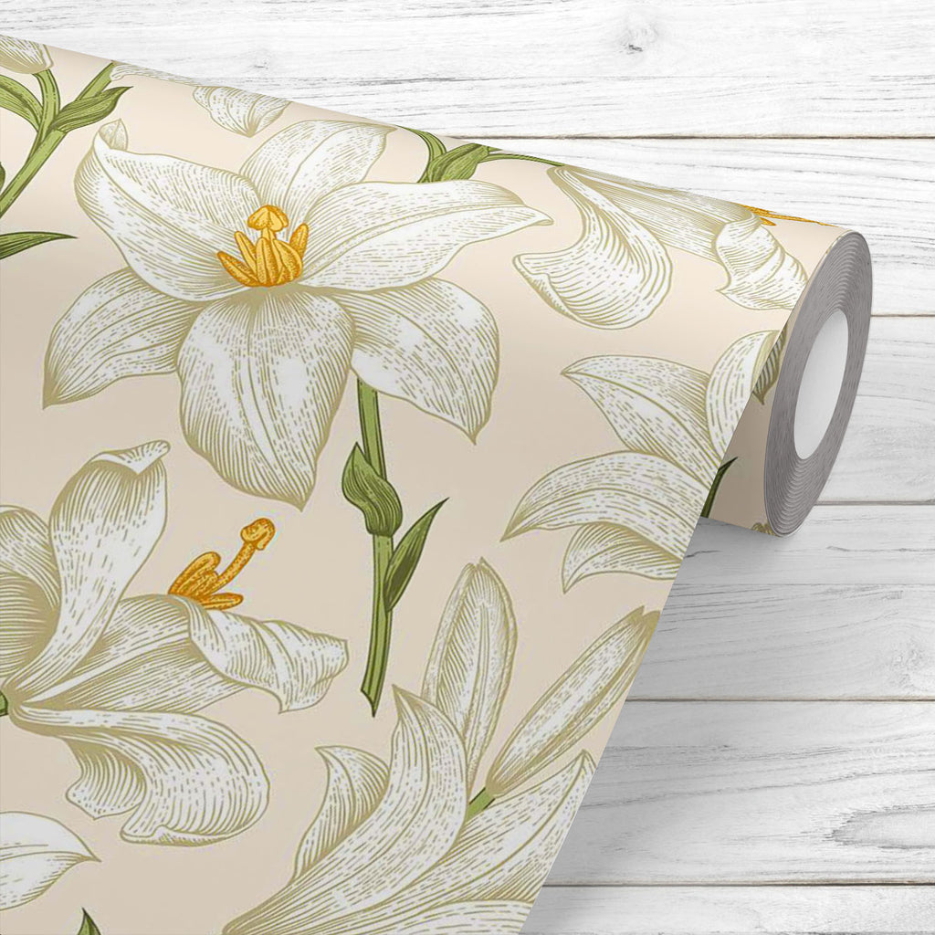 Floral White Lily Flowers D1 Wallpaper Roll-Wallpapers Peel & Stick-WAL_PA-IC 5007922 IC 5007922, Ancient, Art and Paintings, Black and White, Botanical, Drawing, Floral, Flowers, Historical, Illustrations, Medieval, Nature, Patterns, Retro, Signs, Signs and Symbols, Victorian, Vintage, White, lily, d1, wallpaper, roll, art, background, beautiful, beige, blossom, bouquet, classic, composition, decor, design, detailed, elegant, female, flower, garden, gentle, graceful, grand, green, illustration, old, patter