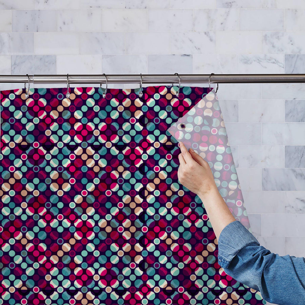 Mosaic Circle Washable Waterproof Shower Curtain-Shower Curtains-CUR_SH_EL-IC 5007932 IC 5007932, Abstract Expressionism, Abstracts, Ancient, Art and Paintings, Botanical, Circle, Decorative, Digital, Digital Art, Fashion, Floral, Flowers, Geometric, Geometric Abstraction, Graphic, Historical, Illustrations, Medieval, Modern Art, Nature, Patterns, Retro, Semi Abstract, Signs, Signs and Symbols, Vintage, mosaic, washable, waterproof, shower, curtain, abstract, art, artistic, backdrop, background, basic, beau