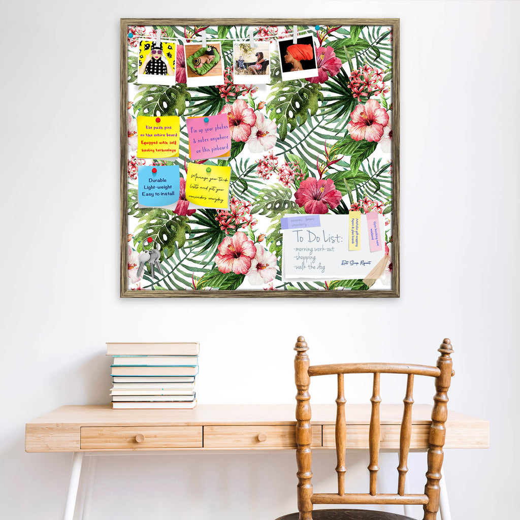 Exotic Nature Leaves & Flowers D2 Bulletin Board Notice Pin Board Soft Board | Framed-Bulletin Boards Framed-BLB_FR-IC 5007947 IC 5007947, Abstract Expressionism, Abstracts, Ancient, Art and Paintings, Black, Black and White, Botanical, Drawing, Fashion, Floral, Flowers, Hawaiian, Historical, Illustrations, Medieval, Nature, Paintings, Patterns, Scenic, Semi Abstract, Signs, Signs and Symbols, Tropical, Vintage, Watercolour, White, exotic, leaves, d2, bulletin, board, notice, pin, soft, framed, flower, palm