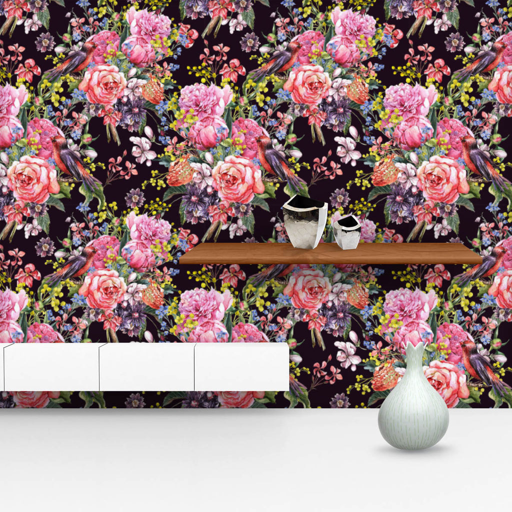 Floral Watercolor D3 Wallpaper Roll-Wallpapers Peel & Stick-WAL_PA-IC 5007970 IC 5007970, Ancient, Birds, Botanical, Floral, Flowers, Historical, Illustrations, Love, Medieval, Nature, Patterns, Retro, Romance, Scenic, Vintage, Watercolour, watercolor, d3, wallpaper, roll, anniversary, background, bird, blossom, bouquet, card, flora, flower, gentle, greeting, illustration, invitation, mimosa, pattern, peony, petal, plant, romantic, rose, seamless, spring, summer, textile, wreath, artzfolio, wallpapers for b