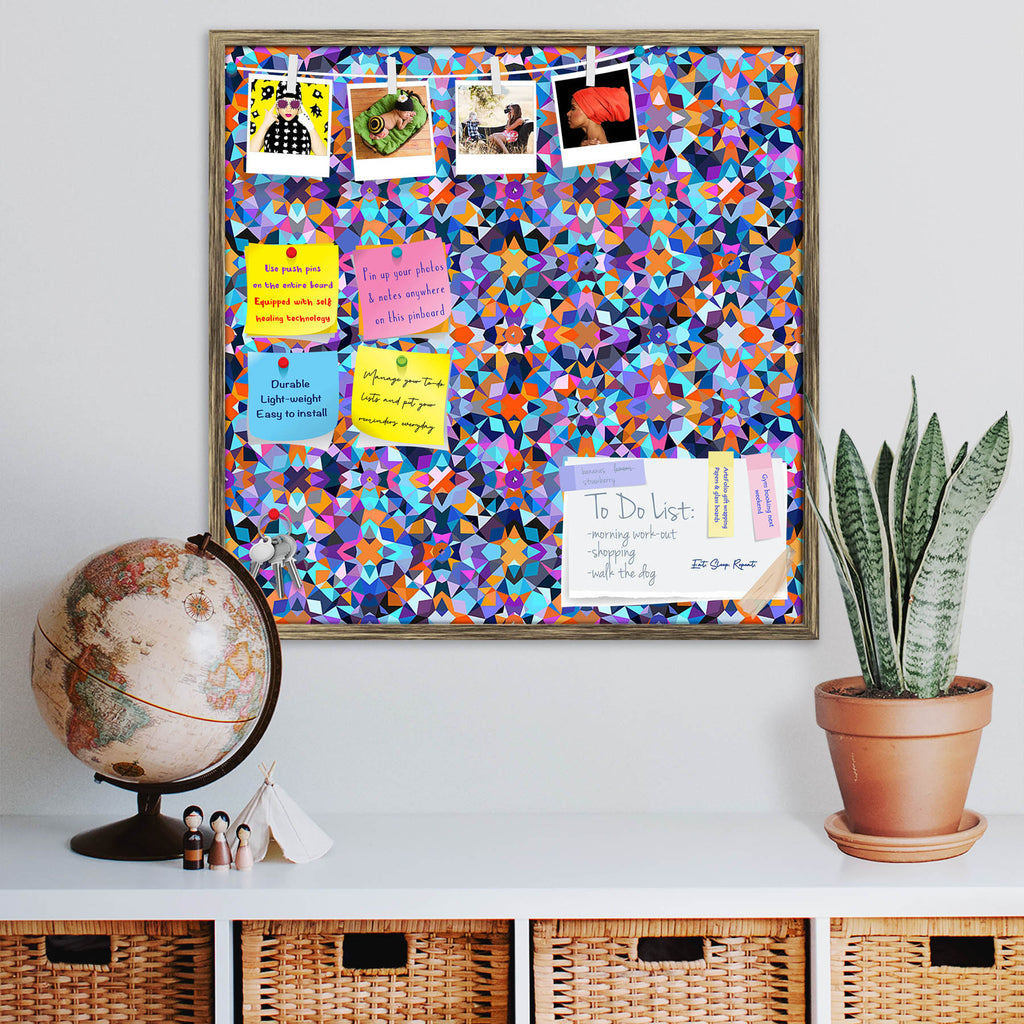 Colorful Geometric Art Bulletin Board Notice Pin Board Soft Board | Framed-Bulletin Boards Framed-BLB_FR-IC 5007971 IC 5007971, Abstract Expressionism, Abstracts, African, Allah, Arabic, Art and Paintings, Aztec, Bohemian, Chevron, Culture, Digital, Digital Art, Ethnic, Geometric, Geometric Abstraction, Graphic, Illustrations, Islam, Modern Art, Moroccan, Patterns, Semi Abstract, Signs, Signs and Symbols, Traditional, Triangles, Tribal, World Culture, colorful, art, bulletin, board, notice, pin, soft, frame