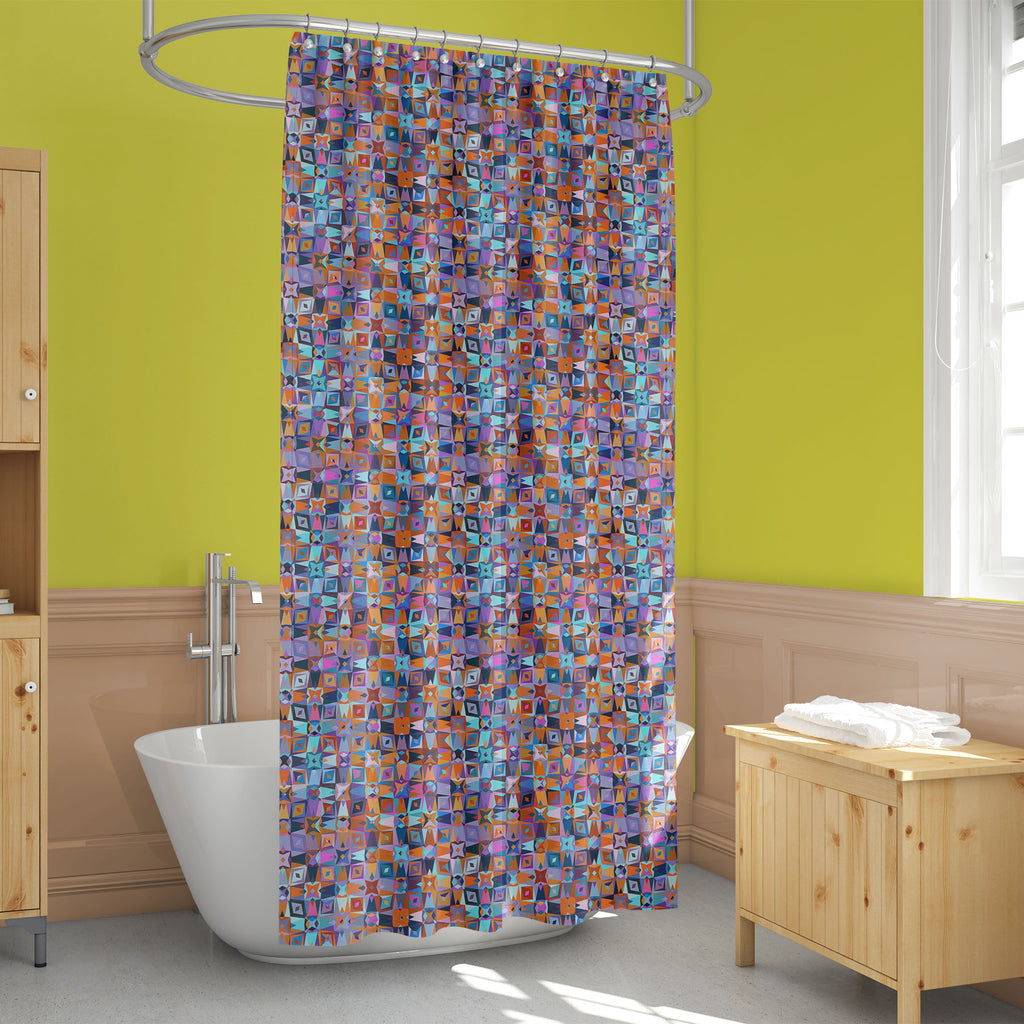 Colorful Geometric Pattern D1 Washable Waterproof Shower Curtain-Shower Curtains-CUR_SH_EL-IC 5007972 IC 5007972, Abstract Expressionism, Abstracts, African, Allah, Arabic, Art and Paintings, Aztec, Bohemian, Chevron, Culture, Digital, Digital Art, Ethnic, Geometric, Geometric Abstraction, Graphic, Islam, Modern Art, Moroccan, Patterns, Semi Abstract, Signs, Signs and Symbols, Traditional, Triangles, Tribal, World Culture, colorful, pattern, d1, washable, waterproof, shower, curtain, abstract, art, backgrou