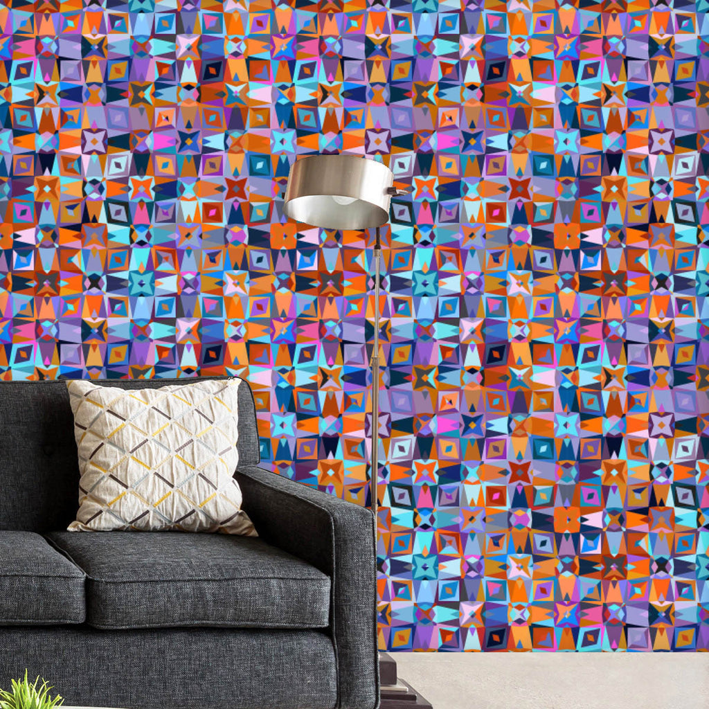 Colorful Geometric Pattern D1 Wallpaper Roll-Wallpapers Peel & Stick-WAL_PA-IC 5007972 IC 5007972, Abstract Expressionism, Abstracts, African, Allah, Arabic, Art and Paintings, Aztec, Bohemian, Chevron, Culture, Digital, Digital Art, Ethnic, Geometric, Geometric Abstraction, Graphic, Islam, Modern Art, Moroccan, Patterns, Semi Abstract, Signs, Signs and Symbols, Traditional, Triangles, Tribal, World Culture, colorful, pattern, d1, wallpaper, roll, abstract, art, background, boho, bold, bright, color, block,