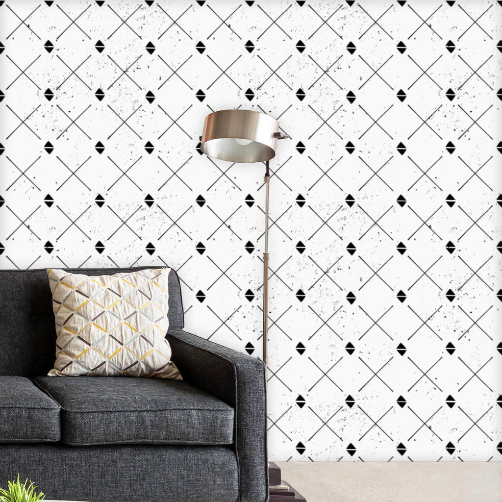 Diamond Shapes And Lines D2 Wallpaper Roll-Wallpapers Peel & Stick-WAL_PA-IC 5007976 IC 5007976, Abstract Expressionism, Abstracts, Ancient, Black, Black and White, Diamond, Digital, Digital Art, Geometric, Geometric Abstraction, Graphic, Hipster, Historical, Illustrations, Medieval, Patterns, Semi Abstract, Signs, Signs and Symbols, Triangles, Vintage, shapes, and, lines, d2, wallpaper, roll, abstract, background, card, cool, crystal, decoration, design, distressed, drawn, element, graphics, greeting, hand