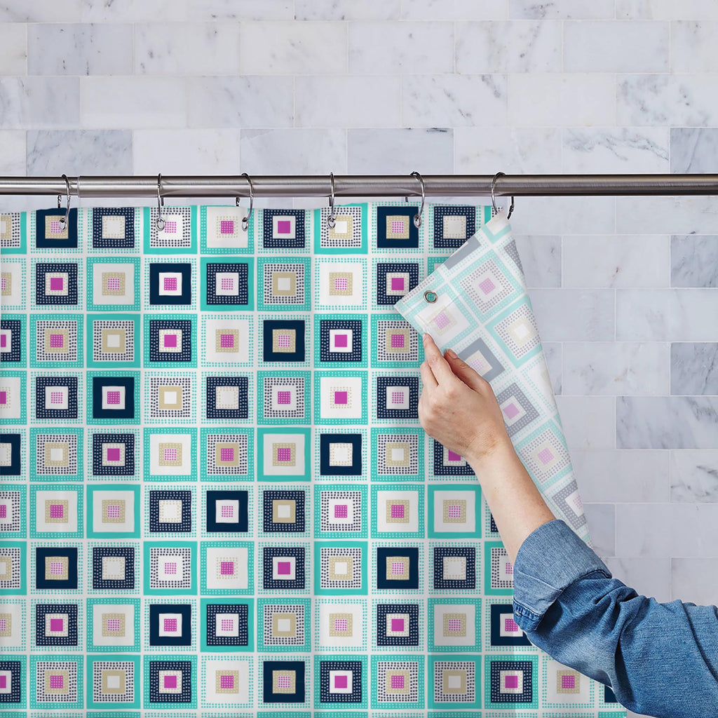 Doodle Dots Square Washable Waterproof Shower Curtain-Shower Curtains-CUR_SH_EL-IC 5007977 IC 5007977, Abstract Expressionism, Abstracts, Art and Paintings, Black and White, Decorative, Digital, Digital Art, Dots, Drawing, Fashion, Geometric, Geometric Abstraction, Graphic, Illustrations, Nautical, Patterns, Semi Abstract, Signs, Signs and Symbols, Sketches, White, doodle, square, washable, waterproof, shower, curtain, abstract, aqua, art, background, blue, childish, color, colorful, creative, cute, cyan, d