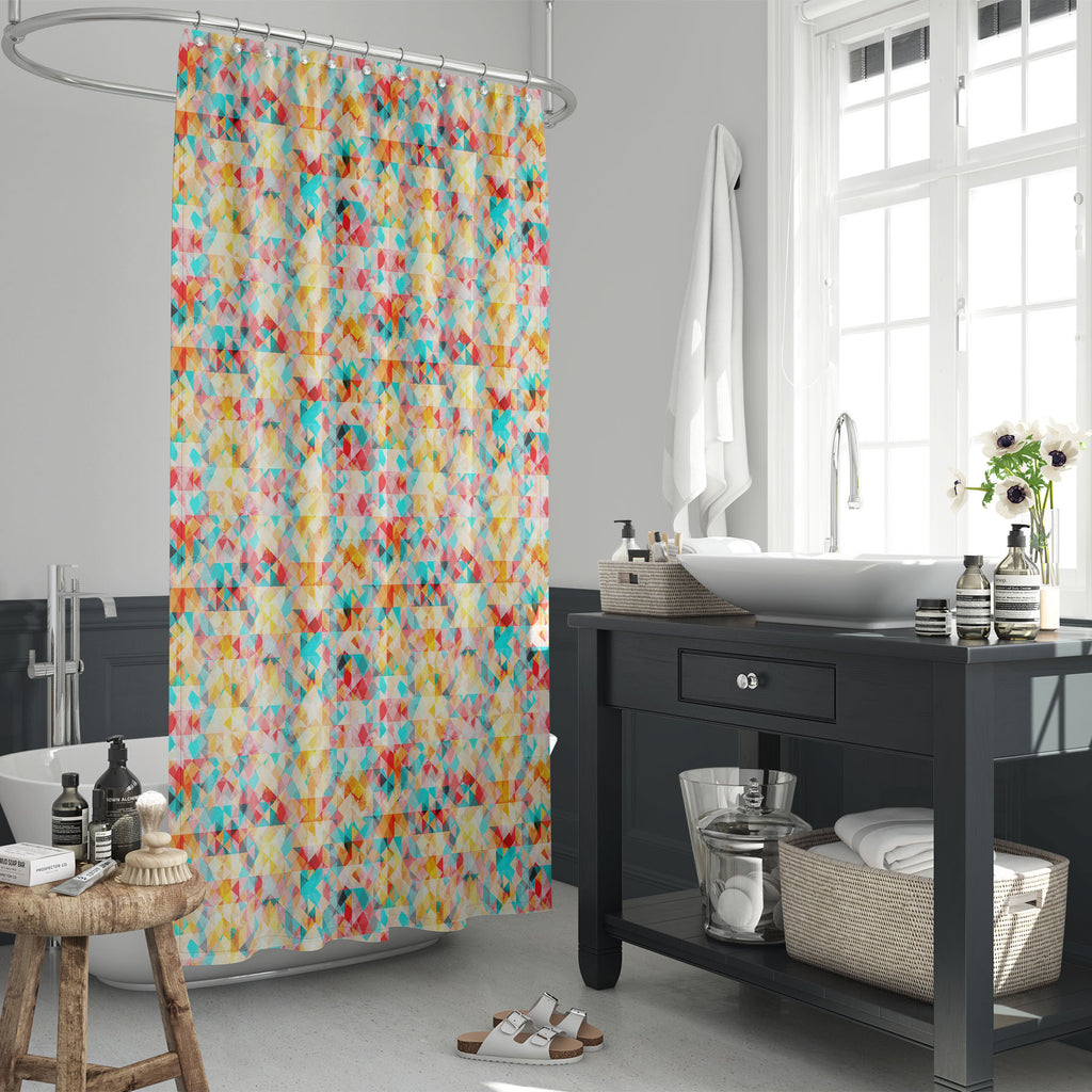 Abstract Grunge D1 Washable Waterproof Shower Curtain - Shower Curtains - ArtzFolio.com