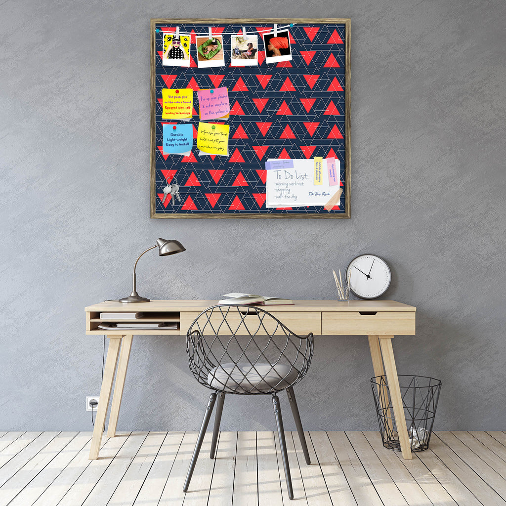 Abstract Geometric Pattern D3 Bulletin Board Notice Pin Board Soft Board | Framed - Bulletin Boards Framed - ArtzFolio.com