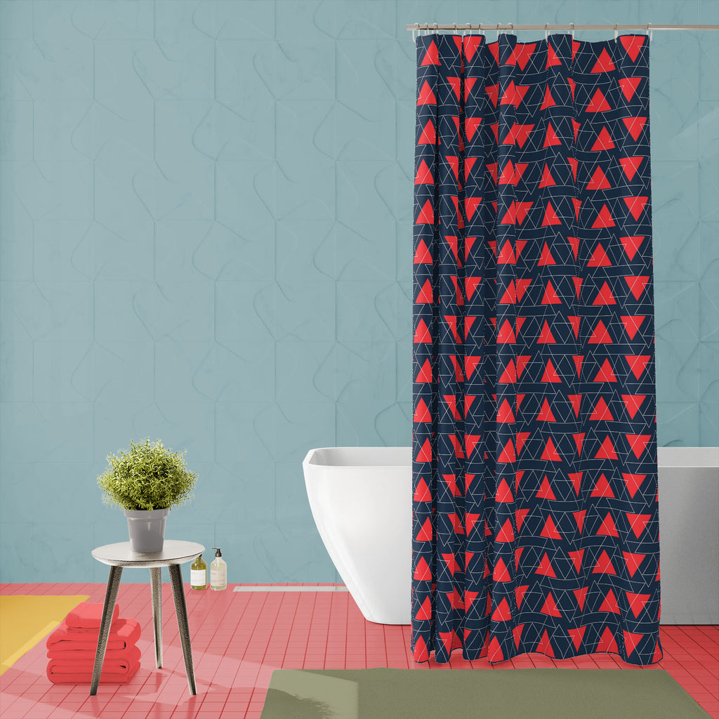 Abstract Geometric Pattern D3 Washable Waterproof Shower Curtain - Shower Curtains - ArtzFolio.com