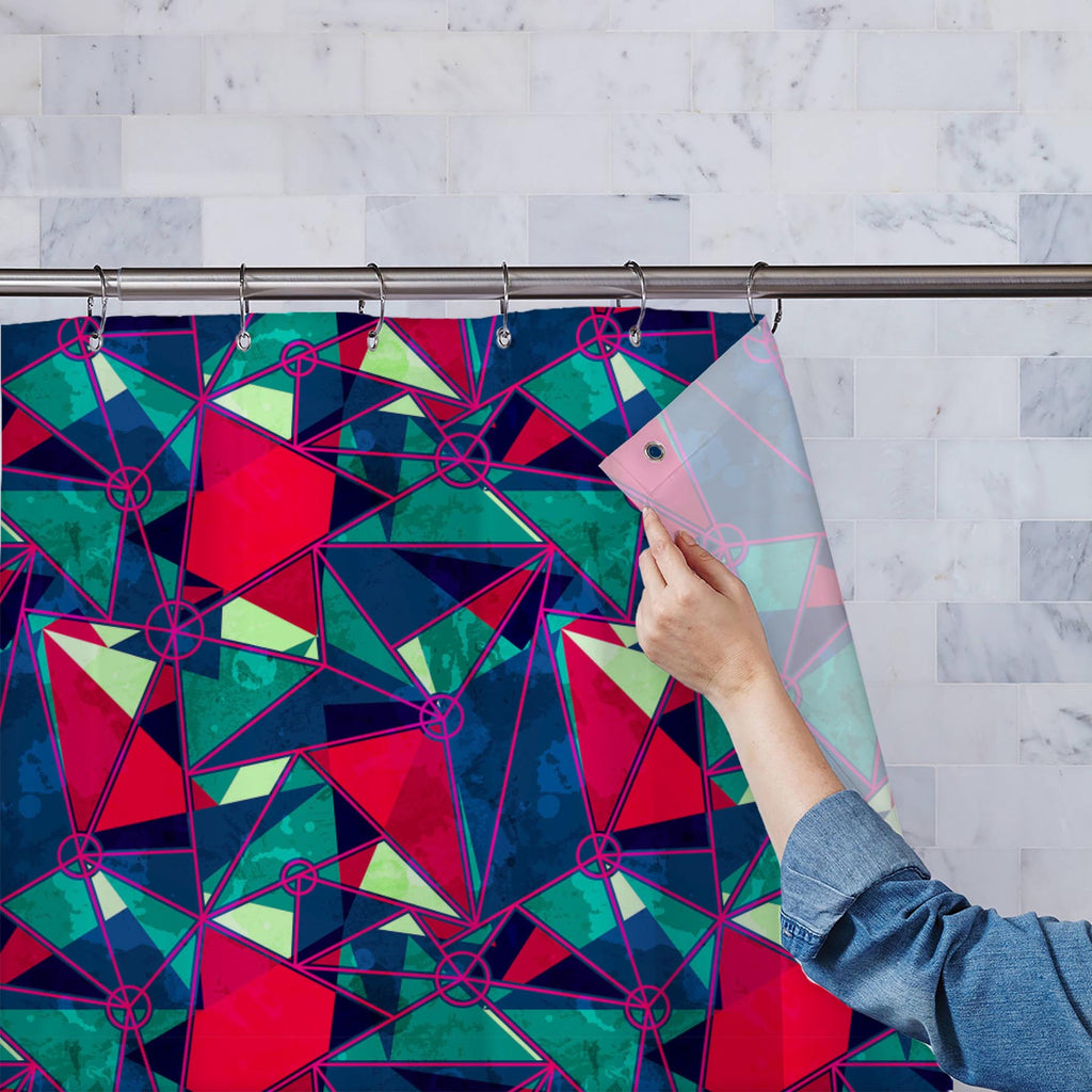 Grunge Mosaic Pattern Washable Waterproof Shower Curtain-Shower Curtains-CUR_SH_EL-IC 5007989 IC 5007989, Abstract Expressionism, Abstracts, Ancient, Art and Paintings, Cities, City Views, Culture, Diamond, Digital, Digital Art, Ethnic, Fashion, Geometric, Geometric Abstraction, Graphic, Hexagon, Historical, Illustrations, Medieval, Modern Art, Paintings, Patterns, Semi Abstract, Signs, Signs and Symbols, Traditional, Triangles, Tribal, Vintage, World Culture, grunge, mosaic, pattern, washable, waterproof, 