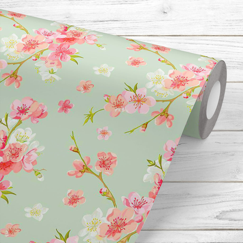 Spring Blossom Flowers Wallpaper Roll-Wallpapers Peel & Stick-WAL_PA-IC 5007993 IC 5007993, Ancient, Art and Paintings, Baby, Birthday, Books, Botanical, Children, Floral, Flowers, French, Hearts, Historical, Illustrations, Kids, Love, Medieval, Nature, Patterns, Retro, Romance, Signs, Signs and Symbols, Vintage, Wedding, spring, blossom, wallpaper, roll, shabby, chic, pattern, heart, announcement, background, bloom, border, branch, bride, congratulation, day, decoration, design, elegant, element, flower, f