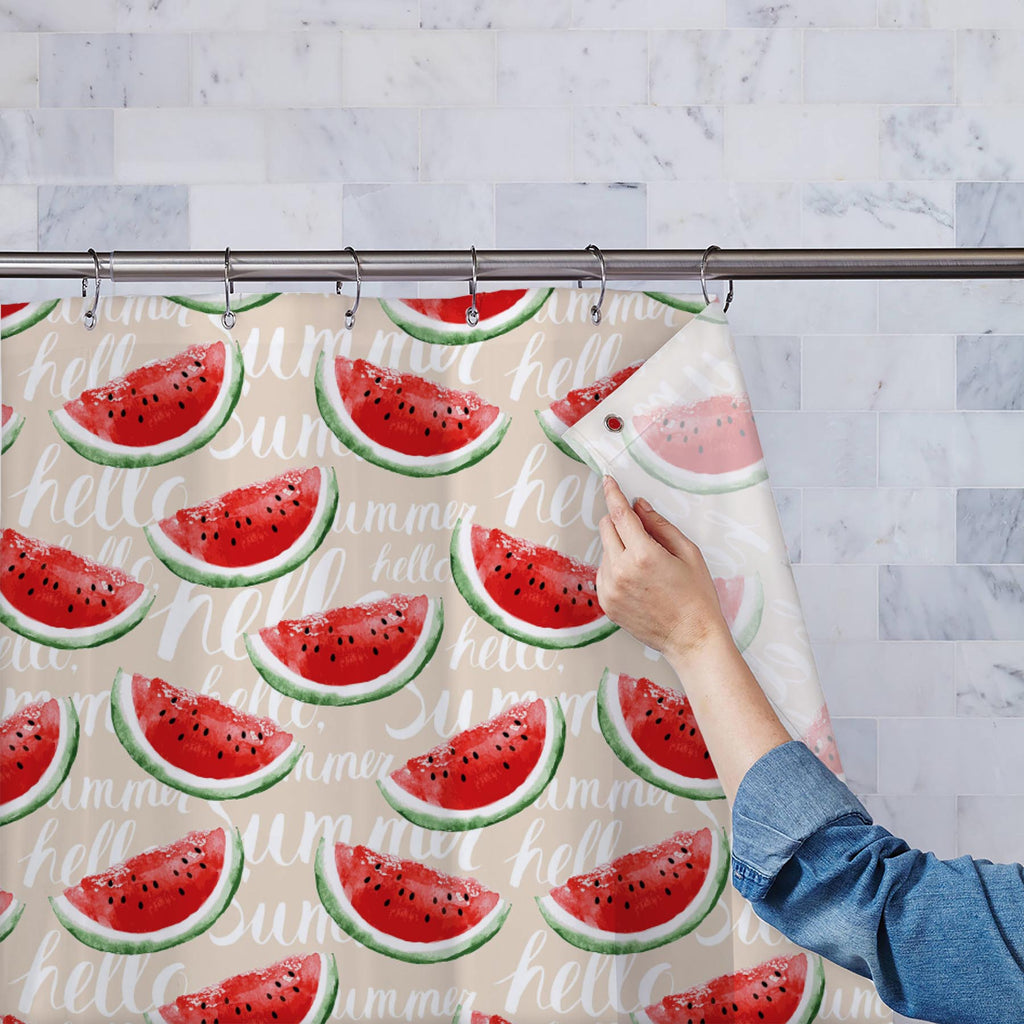 Watercolor Watermelons Washable Waterproof Shower Curtain-Shower Curtains-CUR_SH_EL-IC 5008014 IC 5008014, Ancient, Art and Paintings, Cuisine, Drawing, Food, Food and Beverage, Food and Drink, Fruit and Vegetable, Fruits, Historical, Illustrations, Medieval, Nature, Patterns, Scenic, Seasons, Vintage, Watercolour, watercolor, watermelons, washable, waterproof, shower, curtain, watermelon, melon, aquarelle, art, autumn, background, blob, brush, canvas, card, decor, decorated, eating, fresh, freshness, fruit