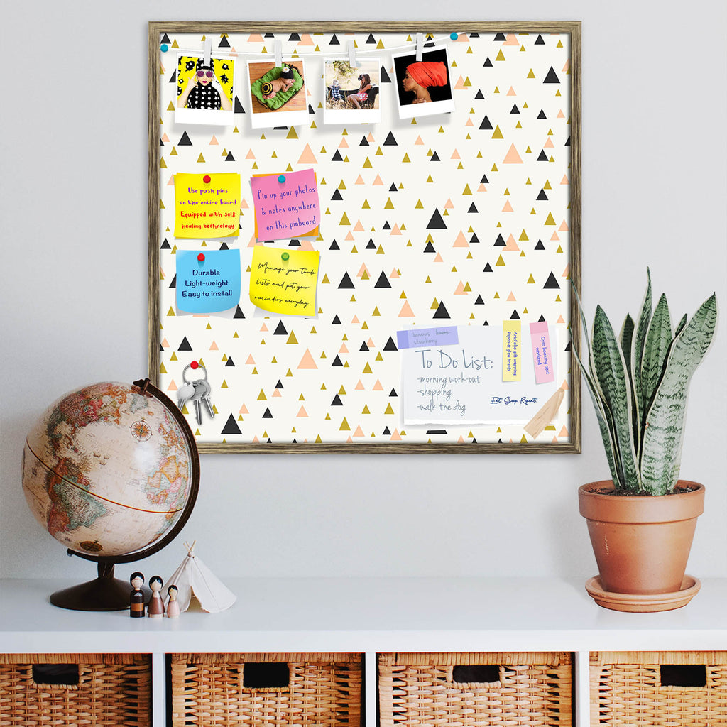 Abstract Triangles D3 Bulletin Board Notice Pin Board Soft Board | Framed - Bulletin Boards Framed - ArtzFolio.com