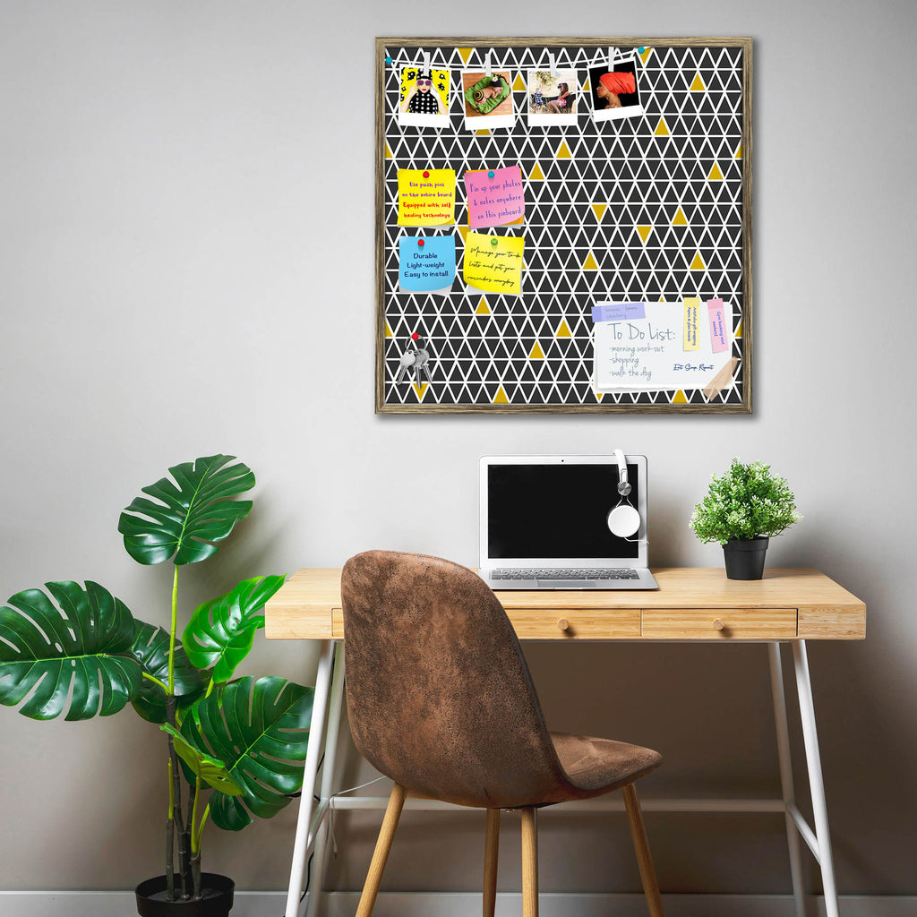 Abstract Triangles D4 Bulletin Board Notice Pin Board Soft Board | Framed - Bulletin Boards Framed - ArtzFolio.com