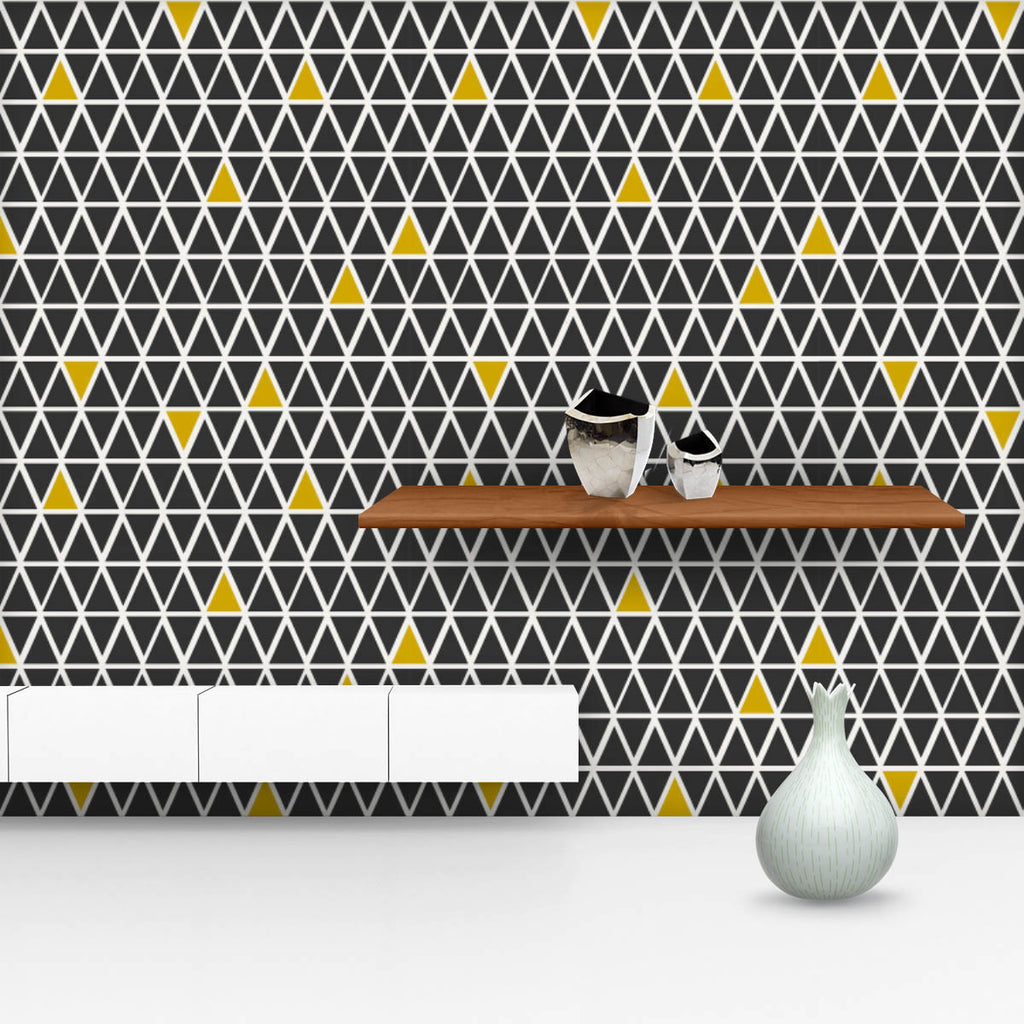 Abstract Triangles D4 Wallpaper Roll - Wallpapers Peel & Stick - ArtzFolio.com