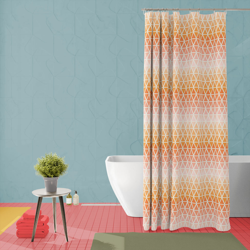 Abstract Triangles D5 Washable Waterproof Shower Curtain - Shower Curtains - ArtzFolio.com