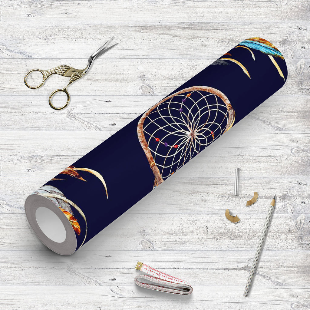 Watercolor Dreamcatcher Wallpaper Roll-Wallpapers Peel & Stick-WAL_PA-IC 5008020 IC 5008020, American, Ancient, Birds, Black and White, Circle, Culture, Decorative, Drawing, Ethnic, Historical, Illustrations, Indian, Medieval, Patterns, Signs and Symbols, Symbols, Traditional, Tribal, Vintage, Watercolour, White, World Culture, watercolor, dreamcatcher, wallpaper, roll, background, bead, bird, boho, card, catcher, chic, colorful, decoration, dream, feather, greeting, hanging, hippie, illustration, like, lin