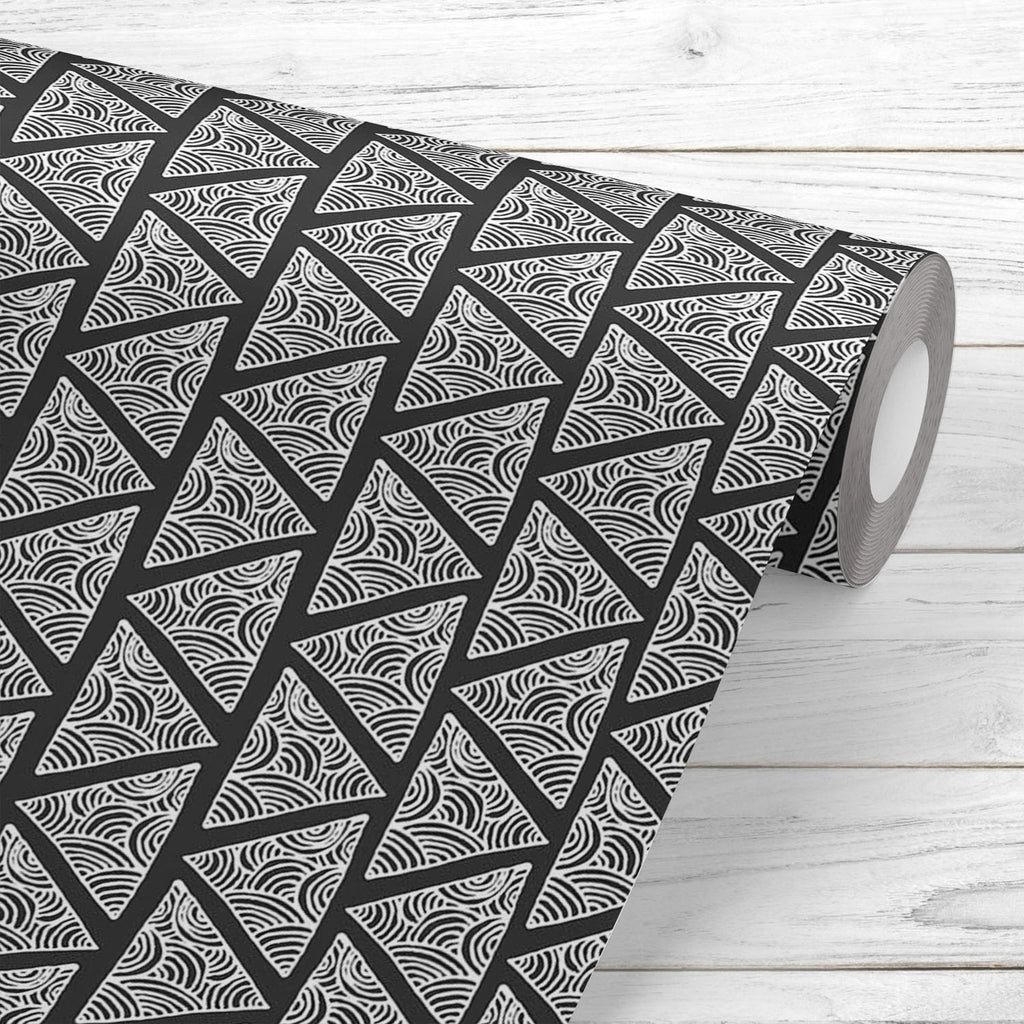 Zentangle Design Ornate Triangles Wallpaper Roll-Wallpapers Peel & Stick-WAL_PA-IC 5008021 IC 5008021, Abstract Expressionism, Abstracts, Ancient, Black, Black and White, Digital, Digital Art, Geometric, Geometric Abstraction, Graphic, Hipster, Historical, Illustrations, Medieval, Modern Art, Patterns, Retro, Semi Abstract, Signs, Signs and Symbols, Triangles, Vintage, White, zentangle, design, ornate, wallpaper, roll, abstract, pattern, backdrop, background, card, color, colour, cool, creative, decoration,