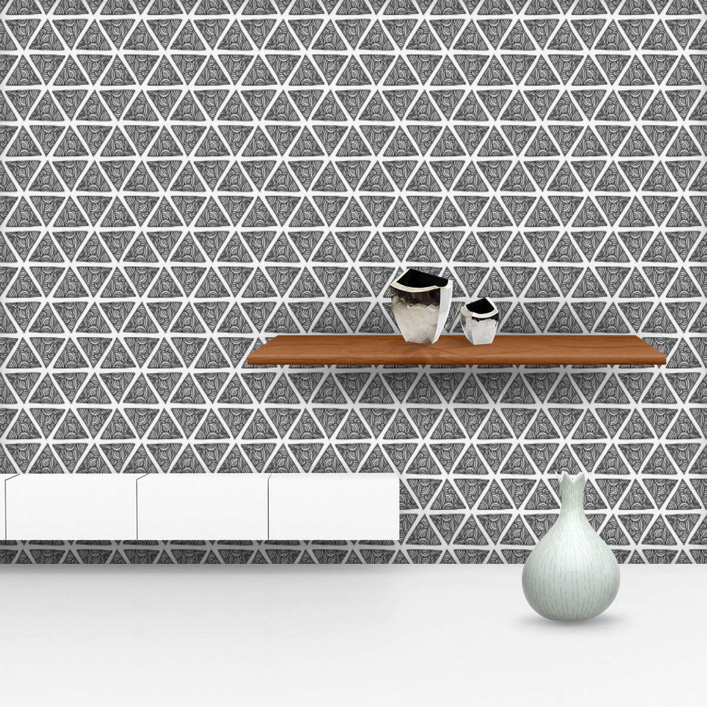 Abstract Ornate Triangles Wallpaper Roll - Wallpapers Peel & Stick - ArtzFolio.com