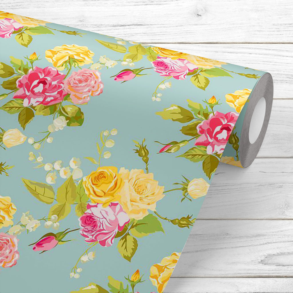 Vintage Floral Roses Wallpaper Roll-Wallpapers Peel & Stick-WAL_PA-IC 5008030 IC 5008030, Ancient, Art and Paintings, Baby, Birthday, Books, Botanical, Children, Floral, Flowers, French, Hearts, Historical, Illustrations, Kids, Love, Medieval, Nature, Patterns, Retro, Romance, Signs, Signs and Symbols, Vintage, Wedding, roses, wallpaper, roll, flower, rose, shabby, chic, pattern, announcement, background, banner, blossom, border, bride, congratulation, day, decoration, design, elegant, element, frame, garde