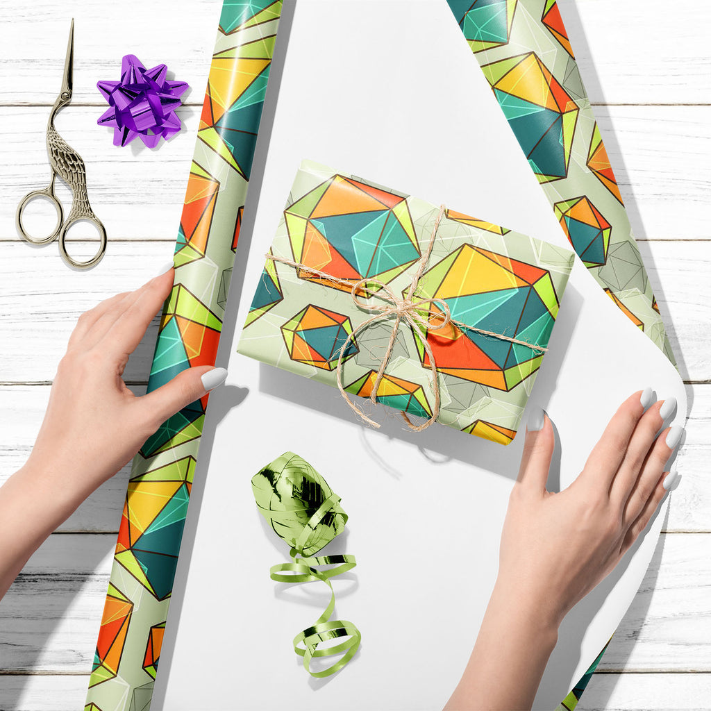 Colorful Icosahedrons Art & Craft Gift Wrapping Paper-Wrapping Papers-WRP_PP-IC 5008032 IC 5008032, Abstract Expressionism, Abstracts, Art and Paintings, Geometric, Geometric Abstraction, Patterns, Semi Abstract, Triangles, colorful, icosahedrons, art, craft, gift, wrapping, paper, abstract, background, crystal, icosahedron, miscellaneous, ornament, ornate, pattern, prism, seamless, sparse, triangle, unusual, wallpaper, artzfolio, wrapping paper, gift wrapping paper, gift wrapping, birthday wrapping paper, 