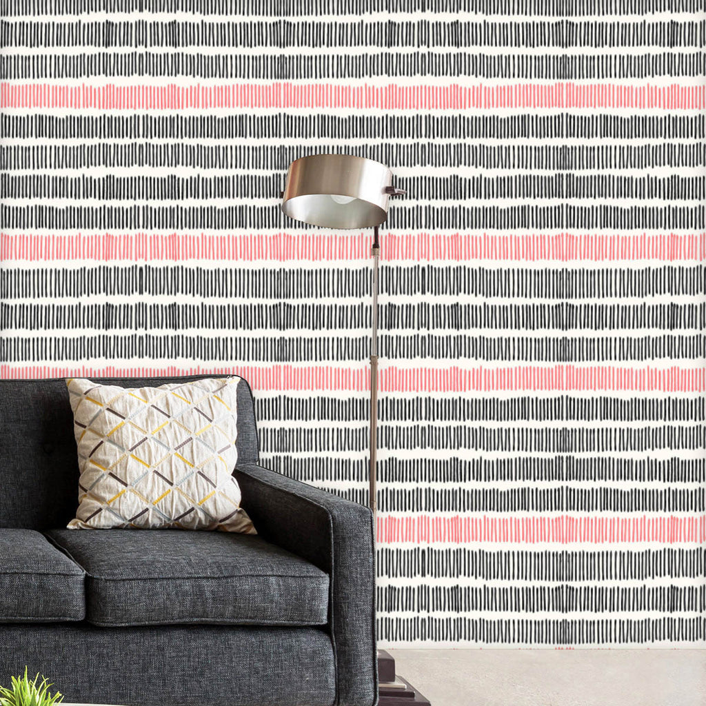 Abstract Lines D1 Wallpaper Roll - Wallpapers Peel & Stick - ArtzFolio.com