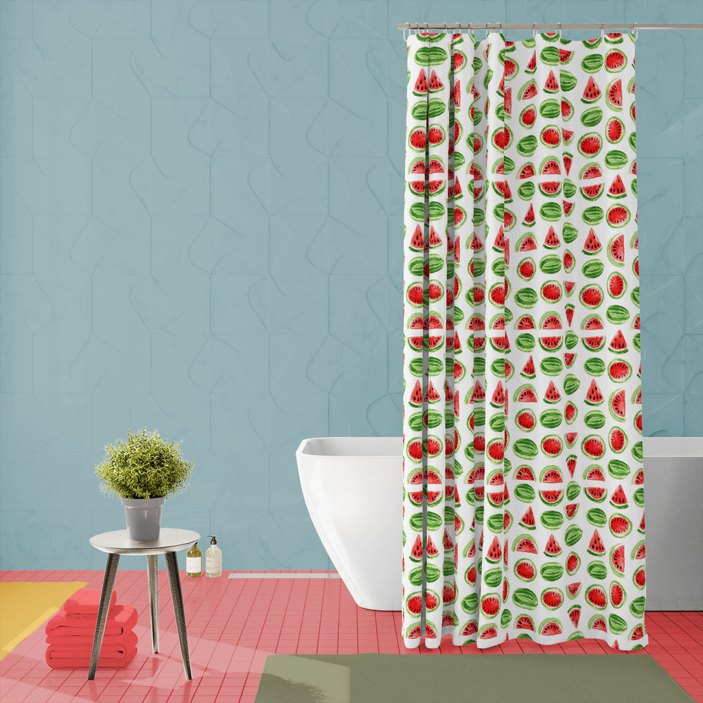 Watercolor Watermelon D2 Washable Waterproof Shower Curtain-Shower Curtains-CUR_SH_EL-IC 5008035 IC 5008035, Ancient, Animated Cartoons, Art and Paintings, Black and White, Caricature, Cartoons, Cuisine, Digital, Digital Art, Drawing, Food, Food and Beverage, Food and Drink, Fruit and Vegetable, Fruits, Graphic, Historical, Illustrations, Medieval, Nature, Paintings, Patterns, Scenic, Signs, Signs and Symbols, Vintage, Watercolour, White, watercolor, watermelon, d2, washable, waterproof, shower, curtain, ar