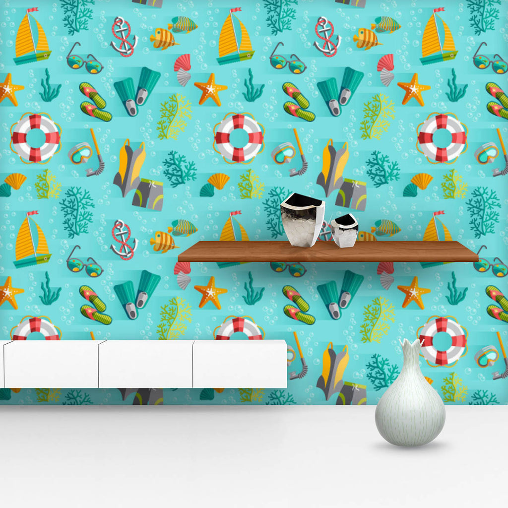 Tropical Island Vacation Wallpaper Roll-Wallpapers Peel & Stick-WAL_PA-IC 5008039 IC 5008039, Abstract Expressionism, Abstracts, Automobiles, Boats, Books, Decorative, Illustrations, Nautical, Patterns, Semi Abstract, Signs, Signs and Symbols, Symbols, Transportation, Travel, Tropical, Vehicles, island, vacation, wallpaper, roll, abstract, agency, anchor, background, beach, composition, cover, design, diving, fabric, fish, flippers, illustration, journey, laminaria, lifebuoy, ocean, paper, pattern, print, r