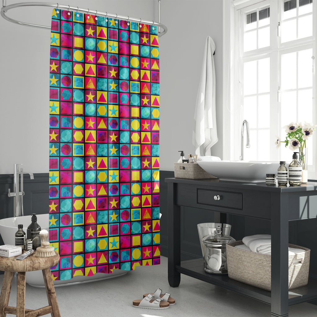 Grunge Game Pattern Washable Waterproof Shower Curtain-Shower Curtains-CUR_SH_EL-IC 5008045 IC 5008045, Abstract Expressionism, Abstracts, Art and Paintings, Black, Black and White, Culture, Digital, Digital Art, Ethnic, Geometric, Geometric Abstraction, Graphic, Illustrations, Modern Art, Patterns, Retro, Semi Abstract, Signs, Signs and Symbols, Sports, Traditional, Tribal, White, World Culture, grunge, game, pattern, washable, waterproof, shower, curtain, abstract, art, backdrop, background, backgrounds, 