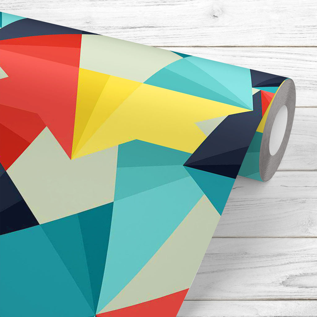 Abstract Colorful Triangle Wallpaper Roll - Wallpapers Peel & Stick - ArtzFolio.com