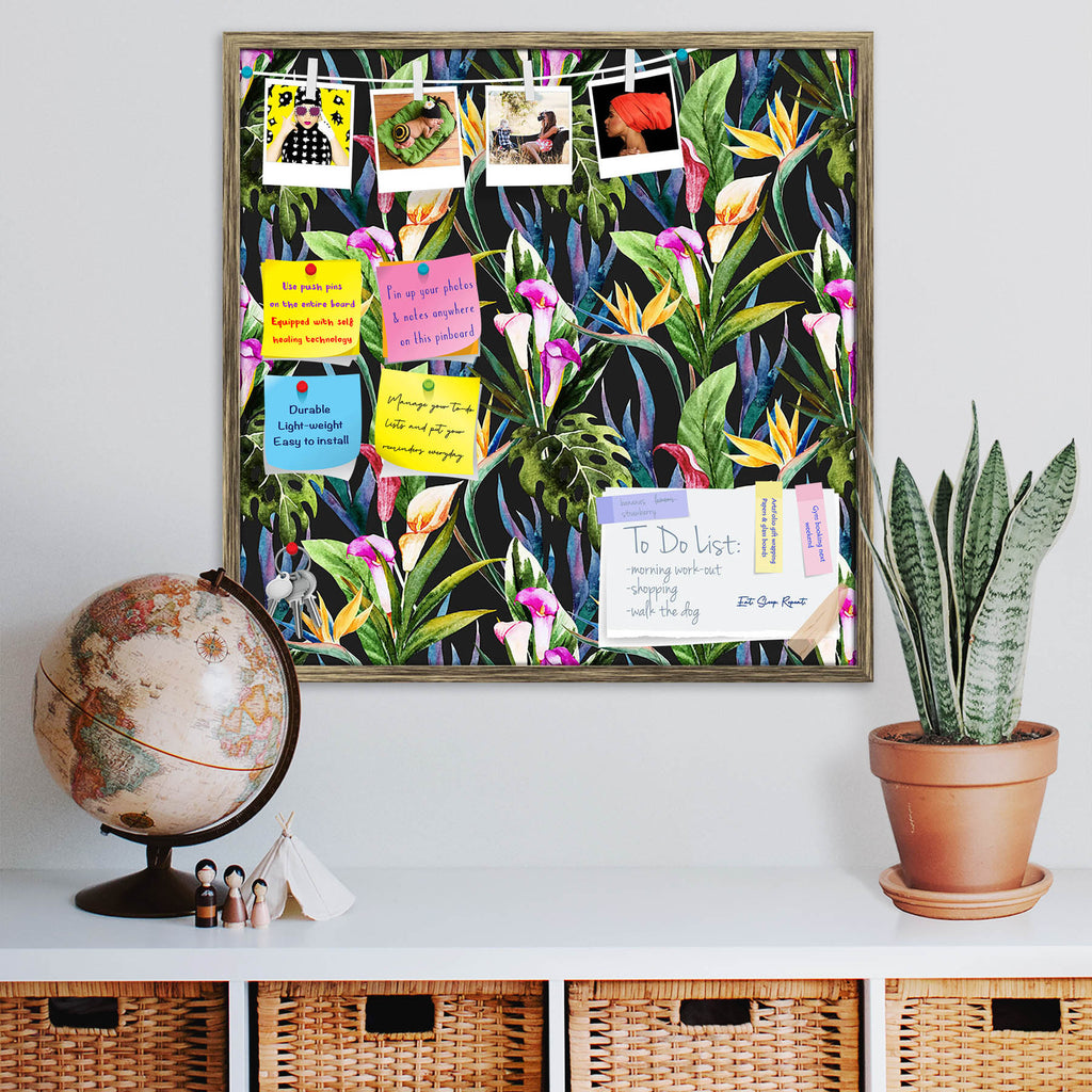 Tropical Watercolor Flowers D3 Bulletin Board Notice Pin Board Soft Board | Framed-Bulletin Boards Framed-BLB_FR-IC 5008048 IC 5008048, Art and Paintings, Birthday, Botanical, Decorative, Digital, Digital Art, Drawing, Fashion, Floral, Flowers, Graphic, Hawaiian, Holidays, Illustrations, Love, Nature, Paintings, Patterns, Retro, Romance, Scenic, Signs, Signs and Symbols, Tropical, Watercolour, watercolor, d3, bulletin, board, notice, pin, soft, framed, aloha, art, background, beautiful, bright, calla, color