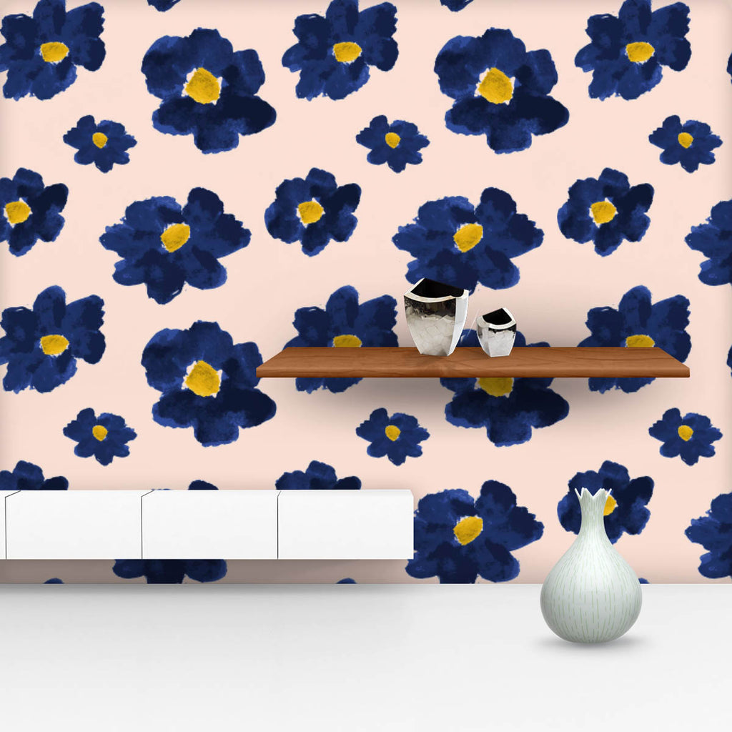 Blue Flowers Pattern Wallpaper Roll-Wallpapers Peel & Stick-WAL_PA-IC 5008052 IC 5008052, Abstract Expressionism, Abstracts, Ancient, Art and Paintings, Botanical, Digital, Digital Art, Floral, Flowers, Graphic, Historical, Illustrations, Medieval, Nature, Patterns, Semi Abstract, Signs, Signs and Symbols, Vintage, blue, pattern, wallpaper, roll, flower, hand, drawn, abstract, art, artwork, background, brush, card, color, cool, creative, decoration, design, element, graphics, greeting, illustration, ink, in