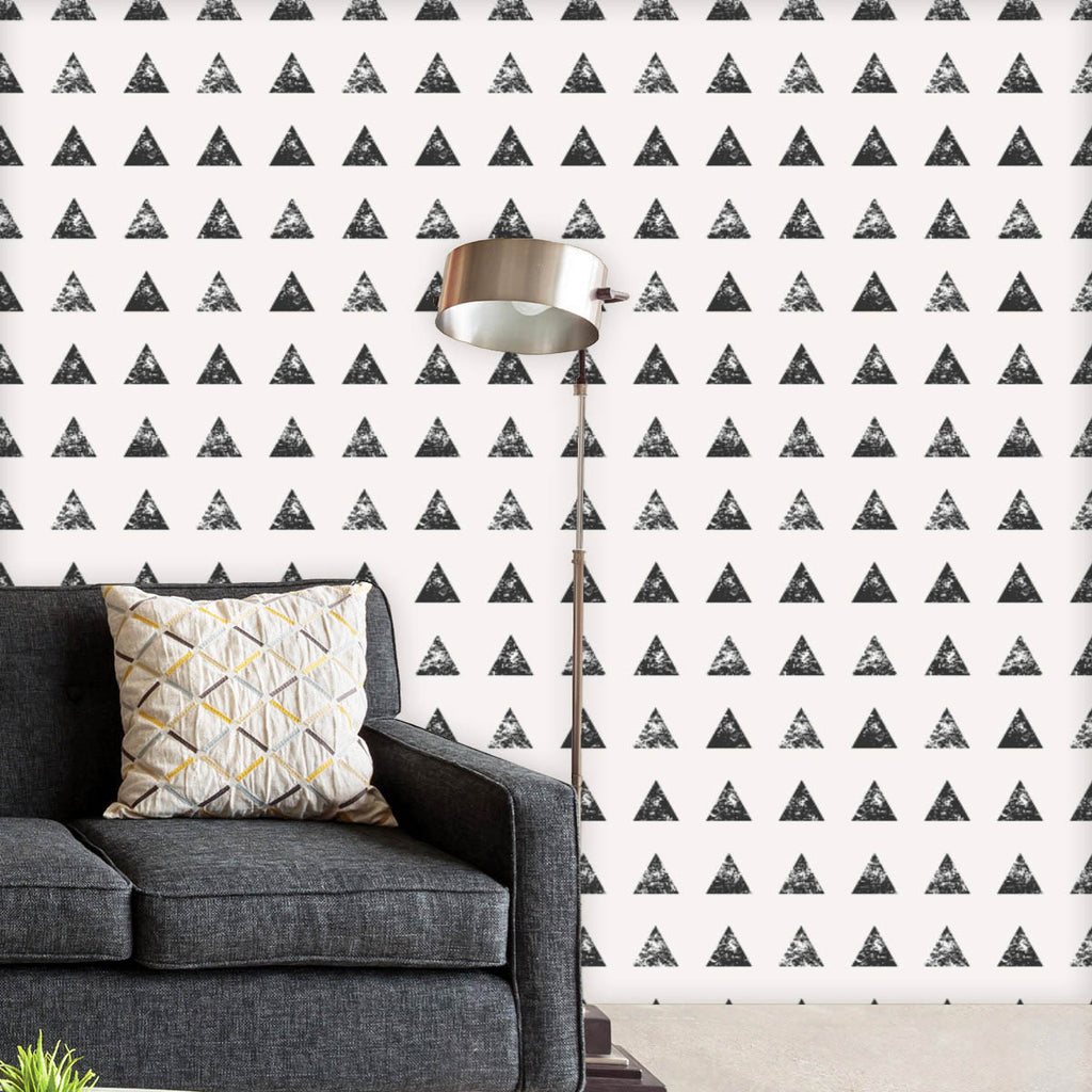 Triangular Pattern Wallpaper Roll-Wallpapers Peel & Stick-WAL_PA-IC 5008061 IC 5008061, Abstract Expressionism, Abstracts, Ancient, Black, Black and White, Digital, Digital Art, Geometric, Geometric Abstraction, Graphic, Hipster, Historical, Illustrations, Medieval, Modern Art, Patterns, Retro, Semi Abstract, Signs, Signs and Symbols, Triangles, Vintage, Watercolour, White, triangular, pattern, wallpaper, roll, abstract, backdrop, background, card, cool, creative, decoration, design, drawn, element, fabric,