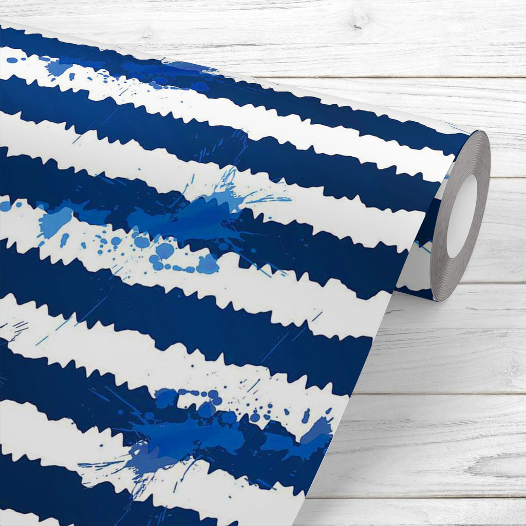 Dark Blue Ink Stripes Wallpaper Roll-Wallpapers Peel & Stick-WAL_PA-IC 5008074 IC 5008074, Abstract Expressionism, Abstracts, Art and Paintings, Black, Black and White, Digital, Digital Art, Fashion, Graphic, Illustrations, Modern Art, Nautical, Patterns, Retro, Semi Abstract, Signs, Signs and Symbols, Splatter, Stripes, Watercolour, White, dark, blue, ink, wallpaper, roll, abstract, art, artistic, backdrop, background, brush, clothing, color, decor, design, drawn, fabric, grunge, hand, horizontal, illustra
