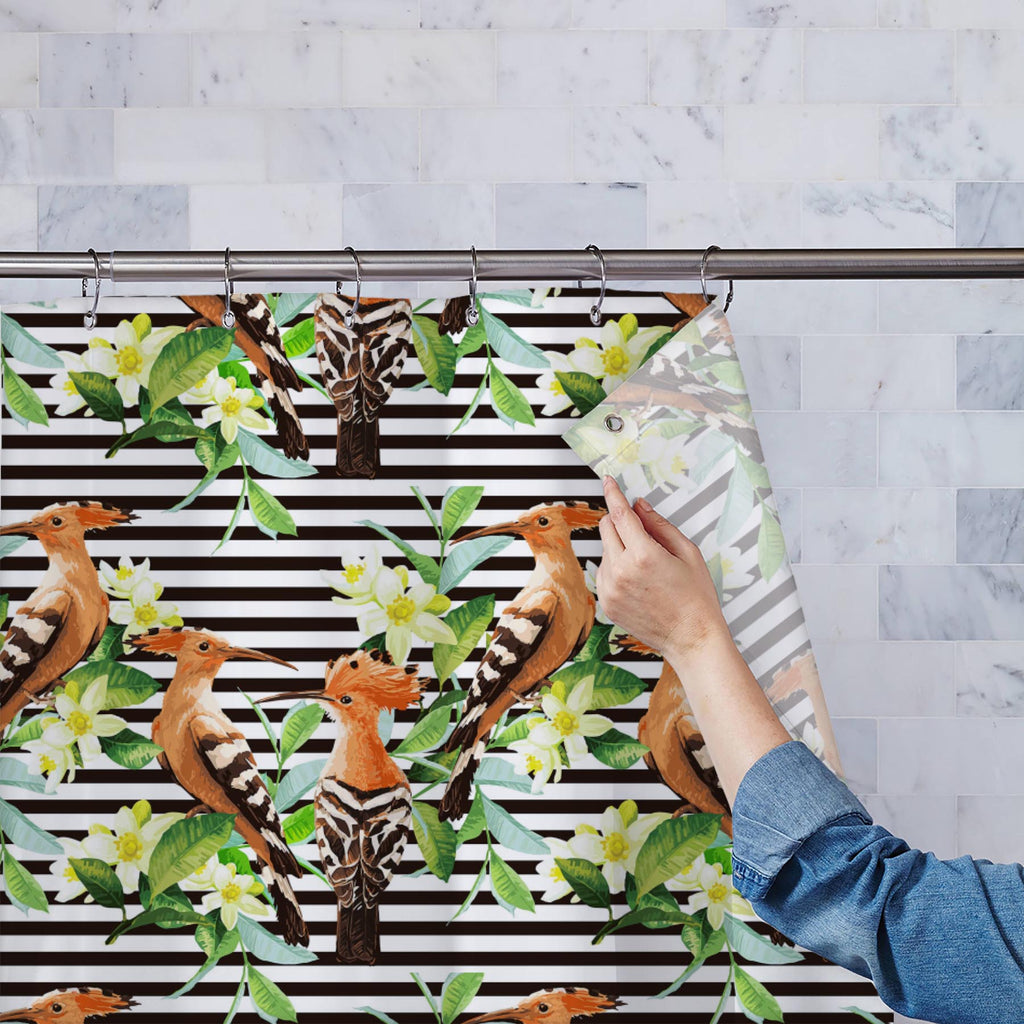 Tropical Birds, Leaves & Flowers, Animals, Art and Paintings, Asian, Birds, Black and White, Botanical, Digital, Digital Art, Drawing, Fashion, Floral, Flowers, Graphic, Illustrations, Nature, Paintings, Patterns, Scenic, Signs, Signs and Symbols, Tropical, White, Wildlife, 108 inch, 6feet, 72inch, 7feet, 84 inch, bathroom, bathtub, curtain, custom, dark, design, eyelet, home, hotel, plastic, polyester, pvc, set of 2, shower, single, vinyl, washable, washroom, waterproof, , , , 