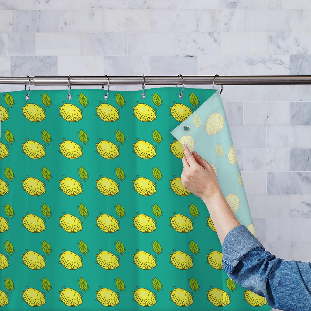 Cartoon Lemon Washable Waterproof Shower Curtain-Shower Curtains-CUR_SH_EL-IC 5008081 IC 5008081, Animated Cartoons, Art and Paintings, Caricature, Cartoons, Cuisine, Digital, Digital Art, Drawing, Food, Food and Beverage, Food and Drink, Fruit and Vegetable, Fruits, Graphic, Illustrations, Nature, Patterns, Scenic, Signs, Signs and Symbols, Sketches, Tropical, cartoon, lemon, washable, waterproof, shower, curtain, art, backdrop, background, bright, citric, citrus, color, colorful, decoration, design, doodl
