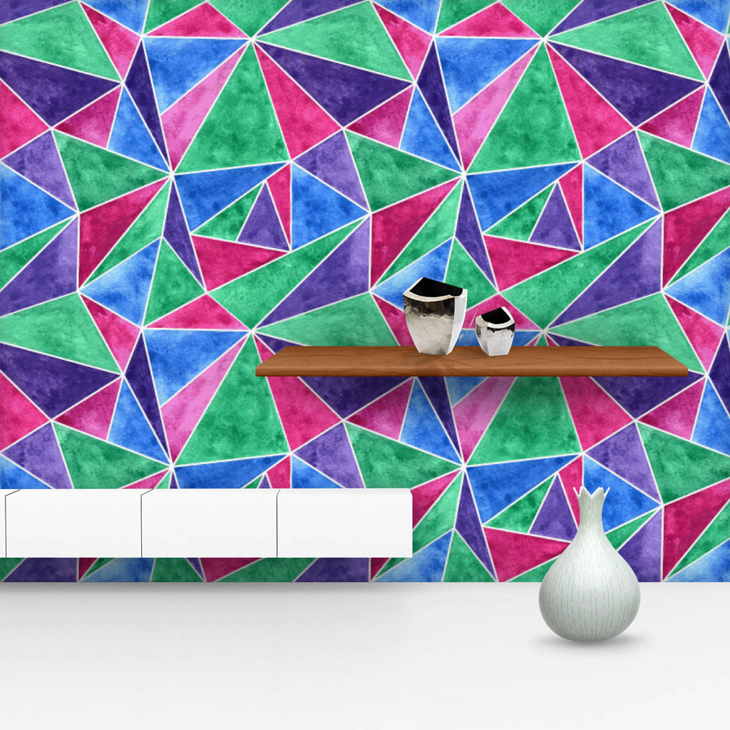 Watercolor Triangular Pattern D1 Wallpaper Roll-Wallpapers Peel & Stick-WAL_PA-IC 5008082 IC 5008082, Abstract Expressionism, Abstracts, Ancient, Art and Paintings, Decorative, Digital, Digital Art, Drawing, Geometric, Geometric Abstraction, Graphic, Historical, Illustrations, Medieval, Patterns, Retro, Semi Abstract, Signs, Signs and Symbols, Triangles, Vintage, Watercolour, watercolor, triangular, pattern, d1, wallpaper, roll, abstract, artistic, artwork, backdrop, background, bright, colore, colorful, cr