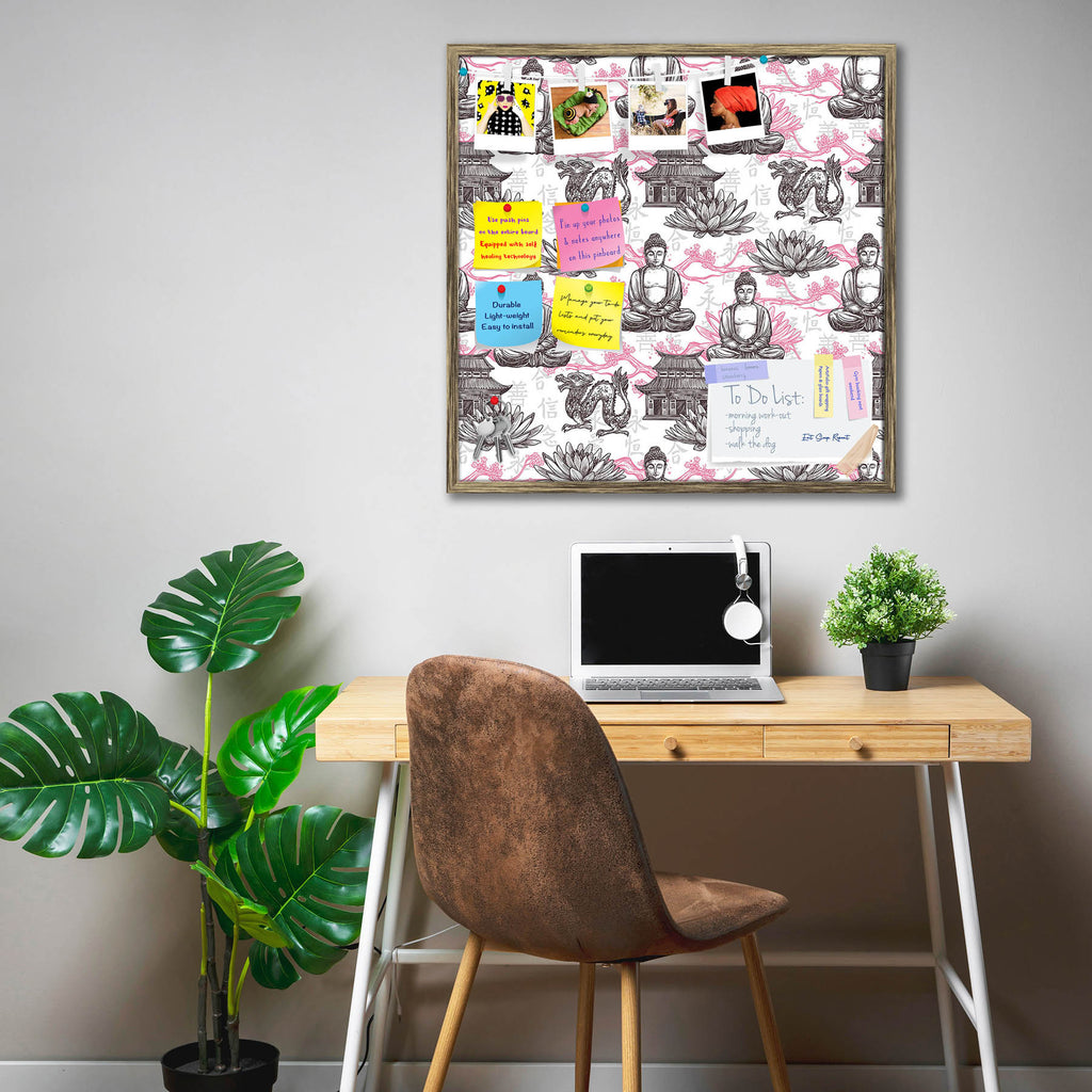 Pagoda Building Lotus Flower Dragon Asian Pattern Bulletin Board Notice Pin Board Soft Board | Framed-Bulletin Boards Framed-BLB_FR-IC 5008084 IC 5008084, Abstract Expressionism, Abstracts, Ancient, Architecture, Art and Paintings, Asian, Automobiles, Books, Botanical, Buddhism, Chinese, Culture, Decorative, Ethnic, Floral, Flowers, God Buddha, Historical, Illustrations, Individuals, Japanese, Medieval, Nature, Patterns, Portraits, Semi Abstract, Signs, Signs and Symbols, Sketches, Traditional, Transportati