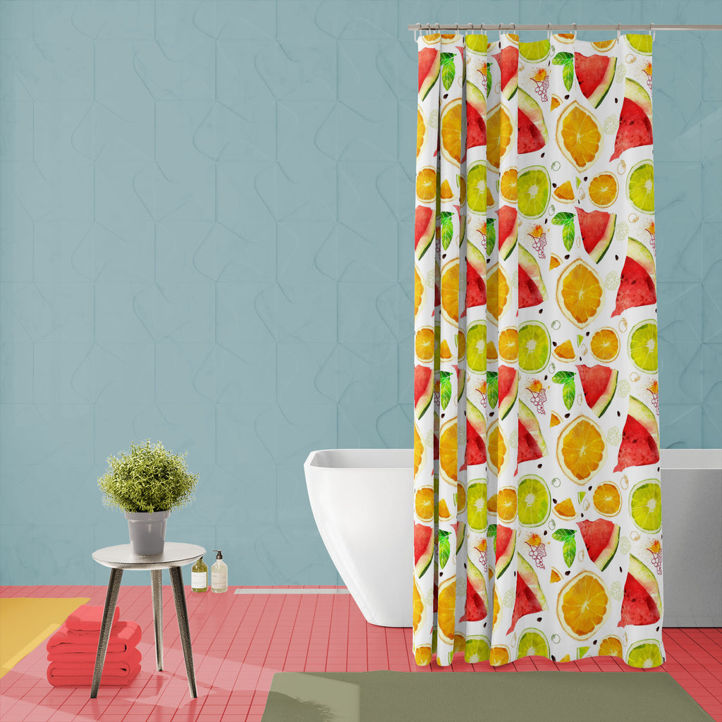 Fruit Pattern Mixture Washable Waterproof Shower Curtain-Shower Curtains-CUR_SH_EL-IC 5008085 IC 5008085, Abstract Expressionism, Abstracts, Circle, Cuisine, Food, Food and Beverage, Food and Drink, Fruit and Vegetable, Fruits, Illustrations, Nature, Patterns, Scenic, Semi Abstract, Spanish, Splatter, Watercolour, fruit, pattern, mixture, washable, waterproof, shower, curtain, orange, abstract, background, bright, brush, citrus, colorful, fresh, grapefruit, green, illustration, juice, juicy, leaves, lemon, 