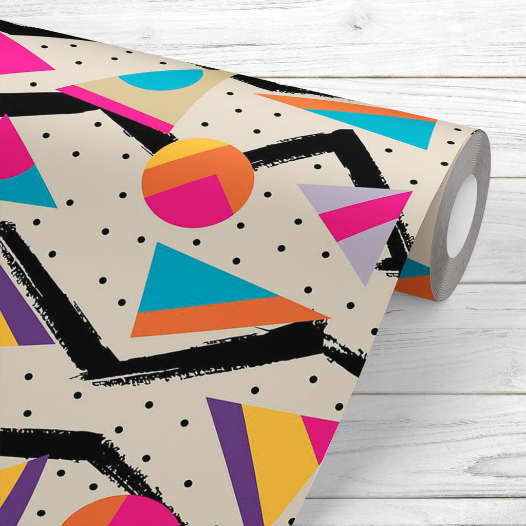Retro Geometric Pattern D1 Wallpaper Roll-Wallpapers Peel & Stick-WAL_PA-IC 5008096 IC 5008096, 80s, Abstract Expressionism, Abstracts, Ancient, Art and Paintings, Decorative, Digital, Digital Art, Fashion, Geometric, Geometric Abstraction, Graphic, Hipster, Historical, Illustrations, Medieval, Modern Art, Patterns, Pop Art, Retro, Semi Abstract, Signs, Signs and Symbols, Triangles, Vintage, pattern, d1, wallpaper, roll, funky, abstract, art, artwork, arty, backdrop, background, colorful, cool, creative, de